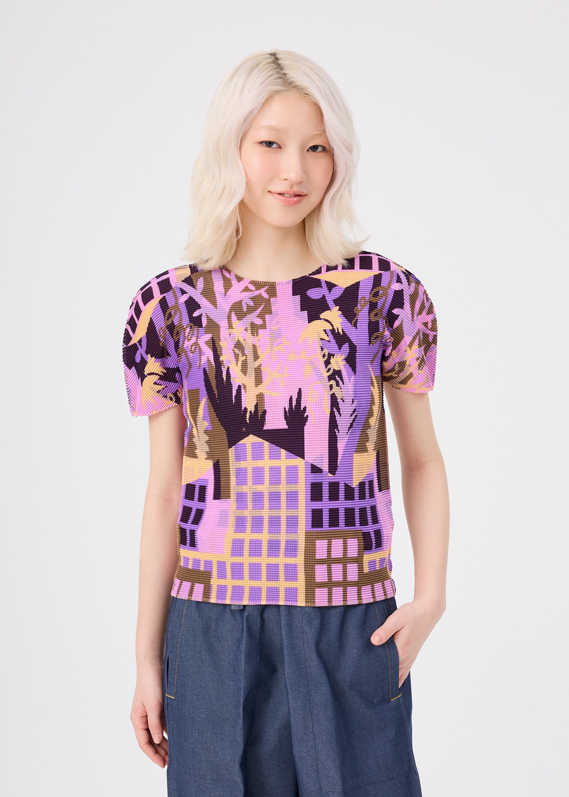 Issey Miyake Me Building top růžový pružný