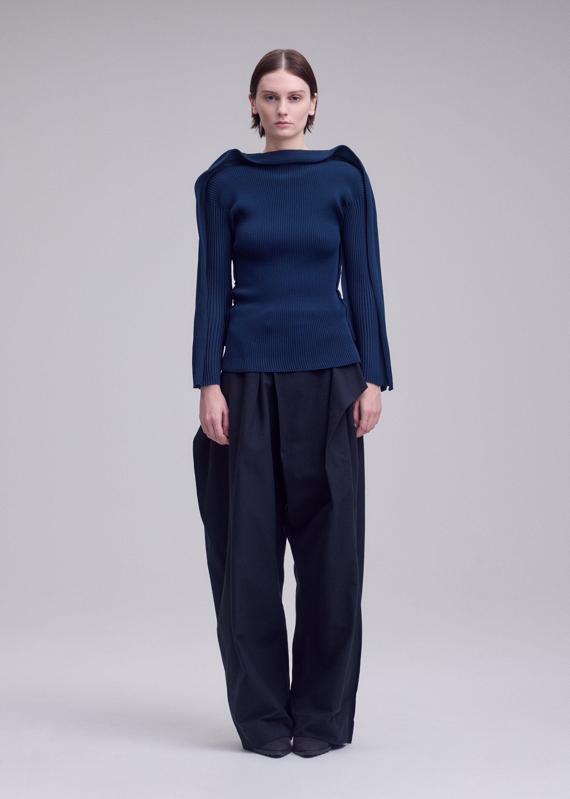 Issey Miyake Prance top ivory lehký úplet vel. 2