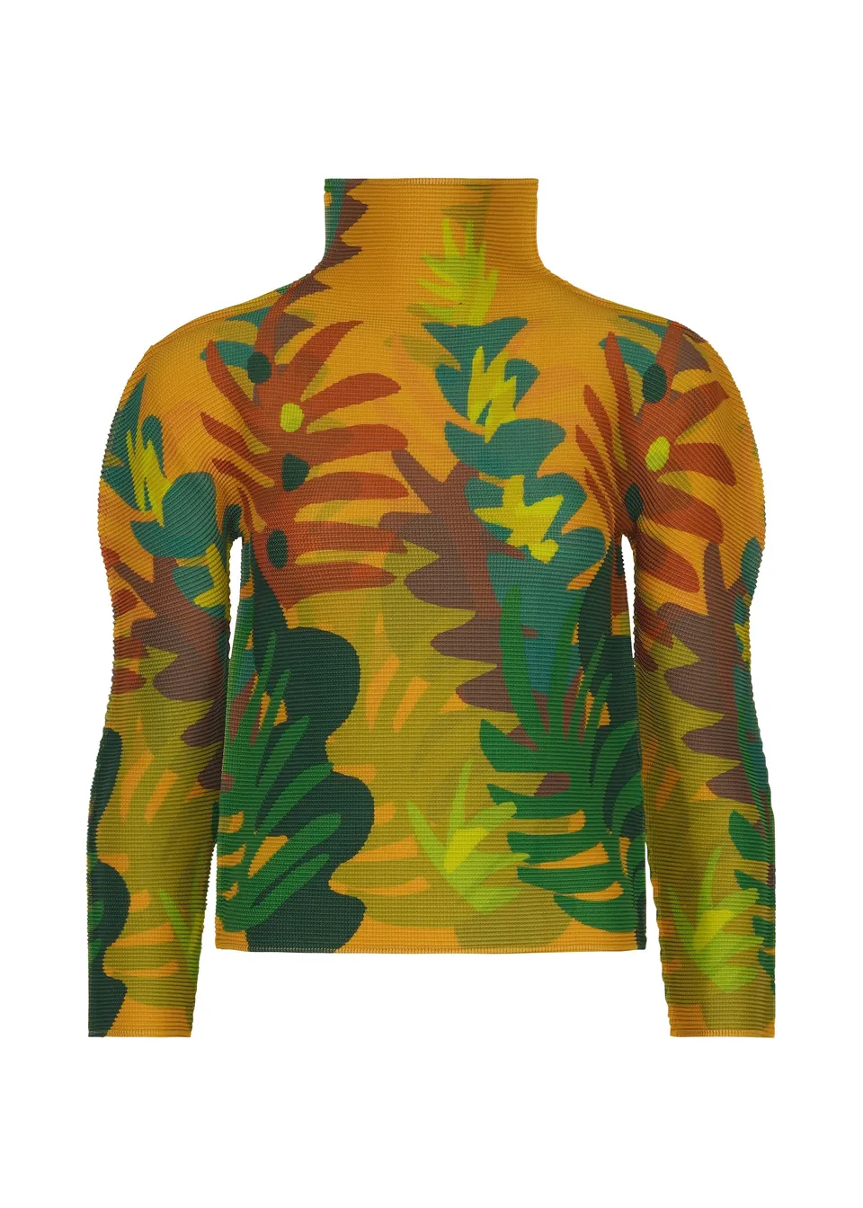 Issey Miyake Jungle tričko s rolákem orange-hued