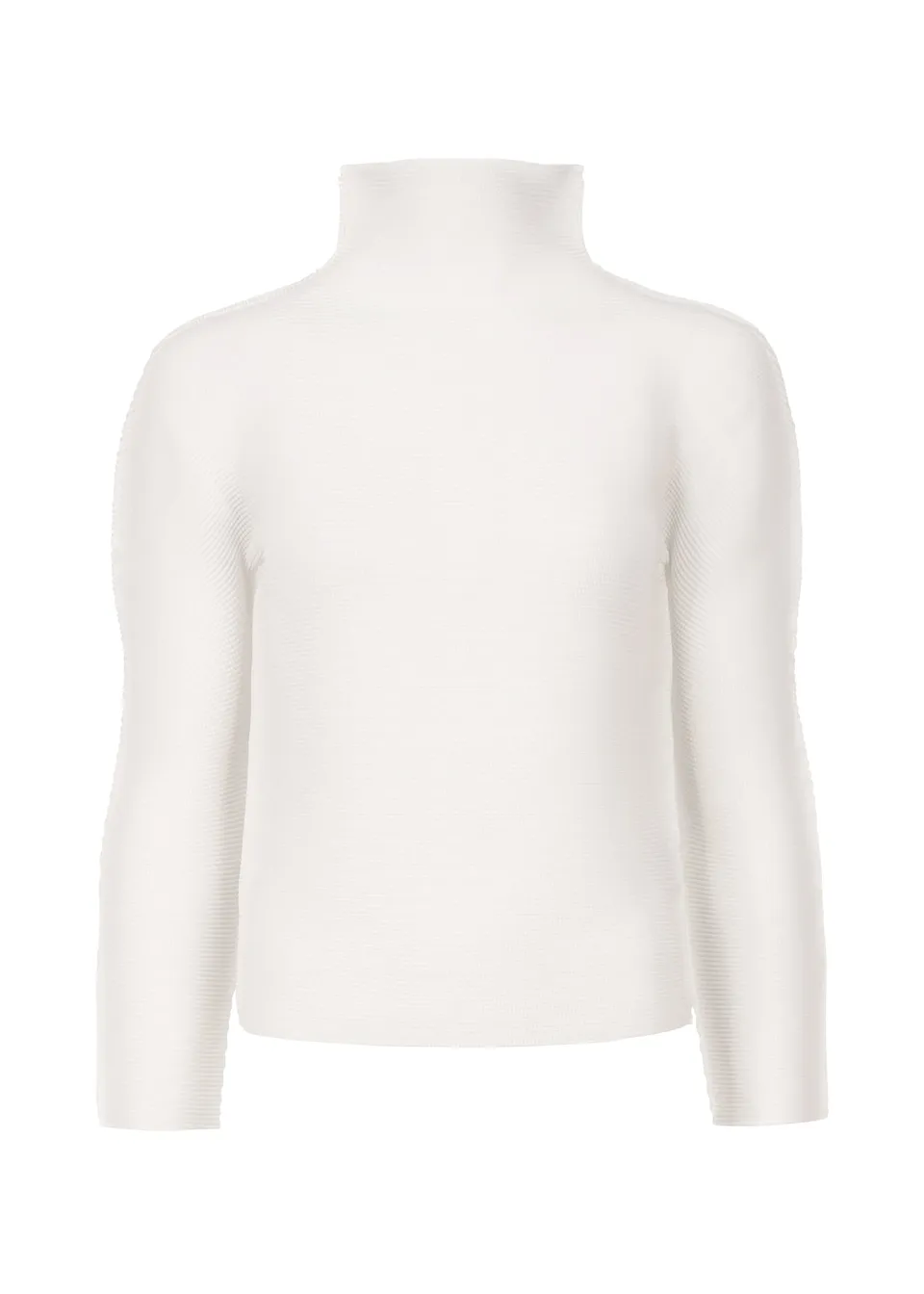 Issey Miyake Stretch Pleats top s rolákem bílý plisovaný