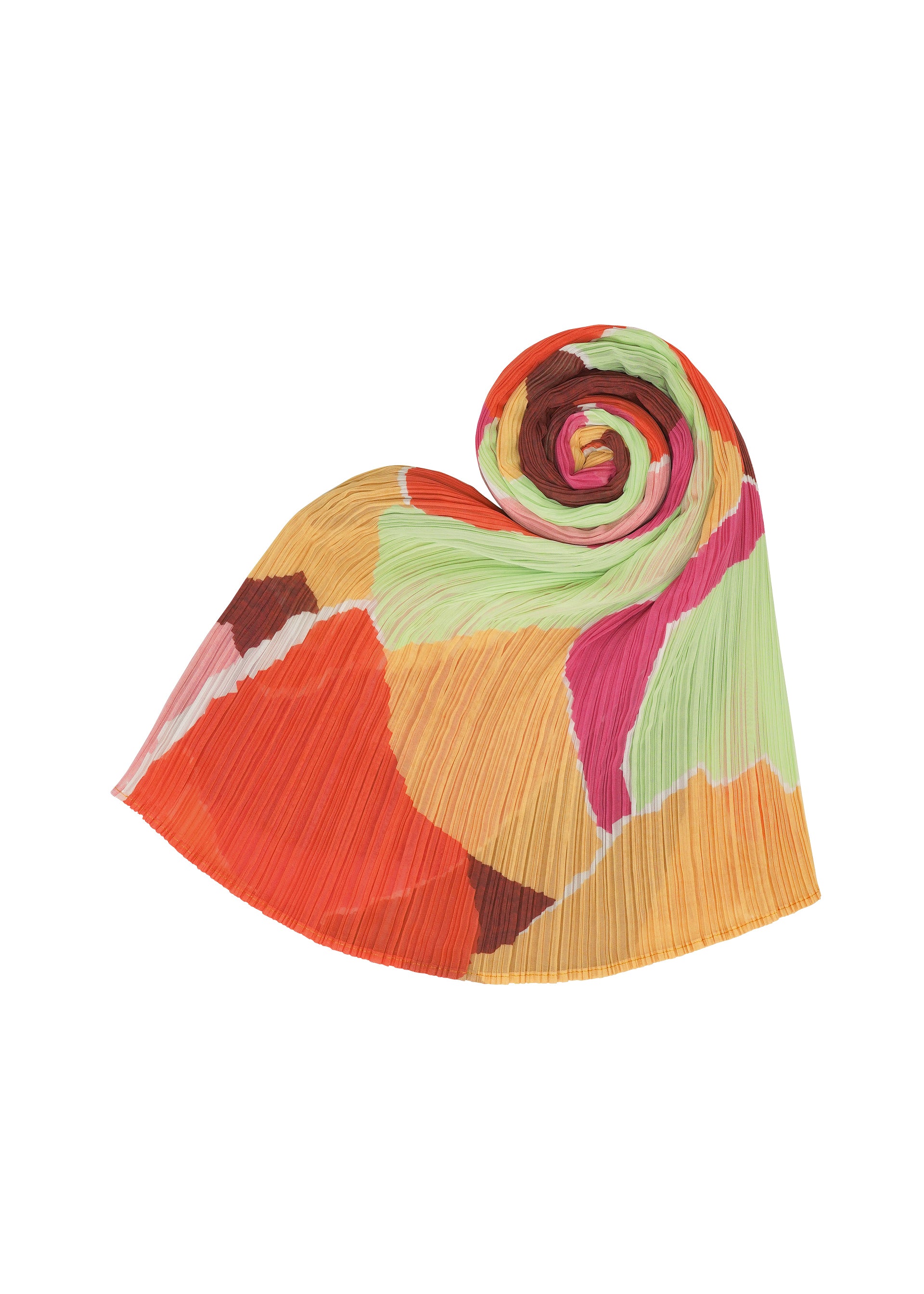 Issey Miyake Surprise Madame-T šátek oranžový plisé