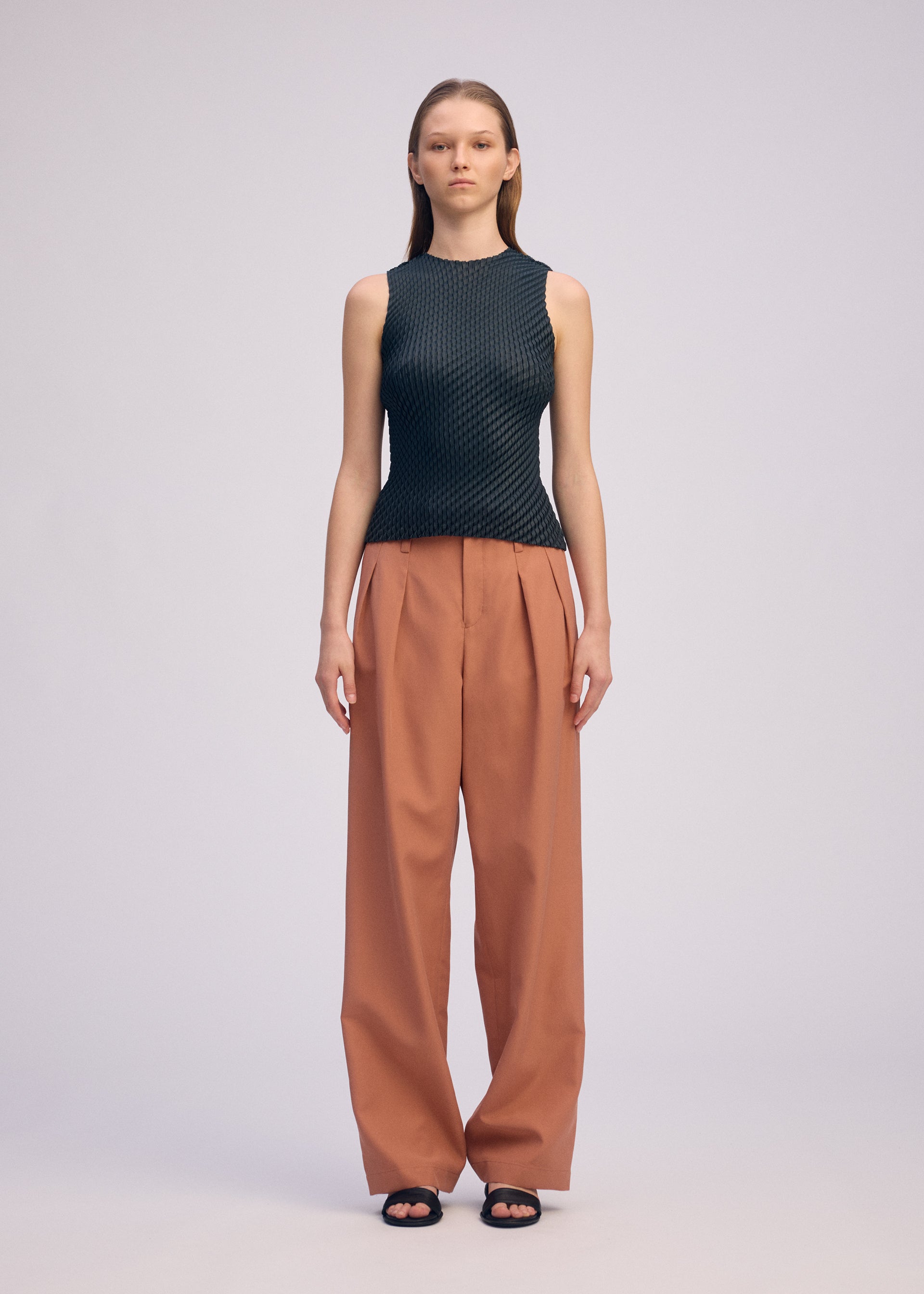 Issey Miyake Restore Blend Pleats IM61552 top Flamingo Pink