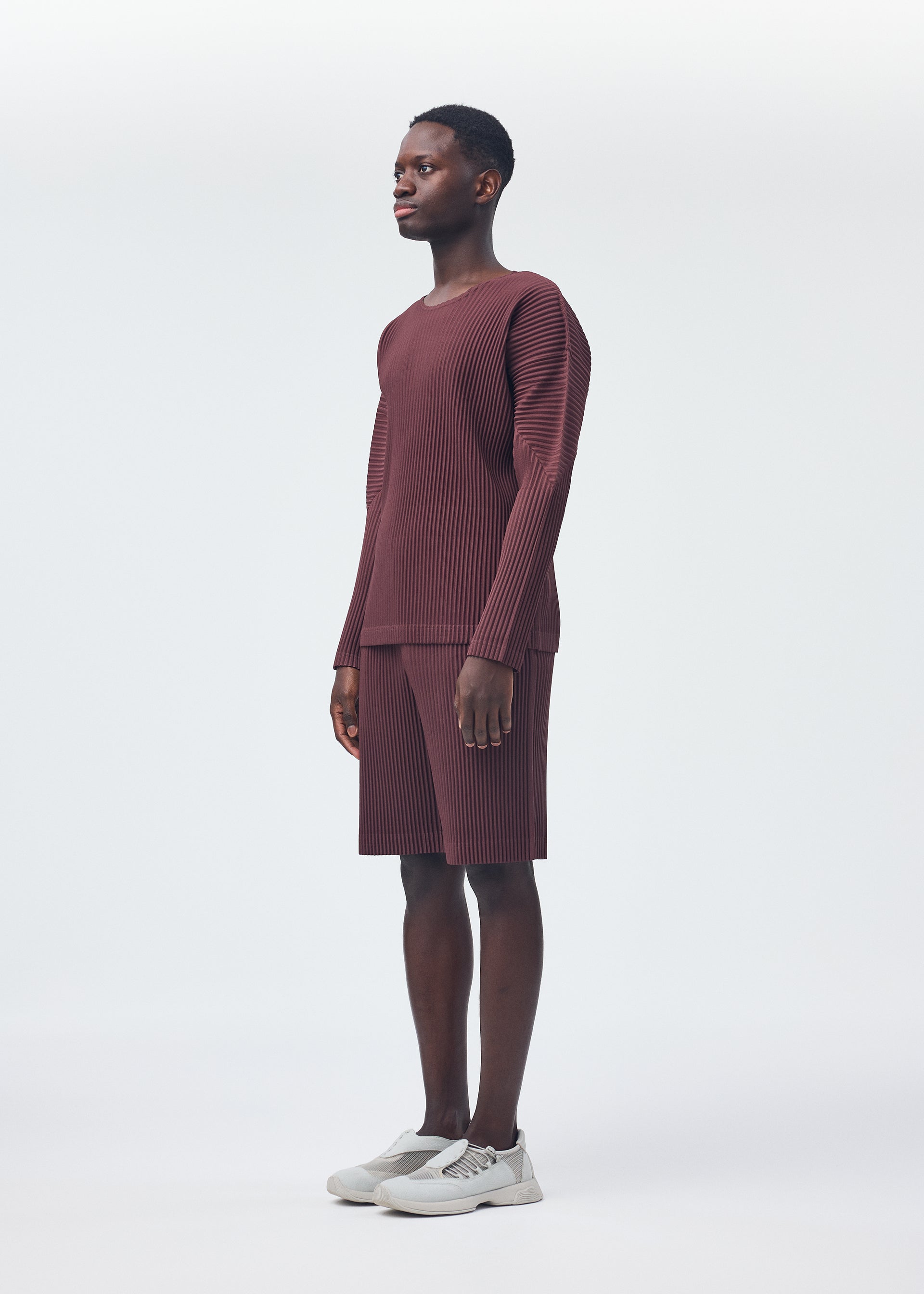 Issey Miyake Color Pleats top růžový lehký