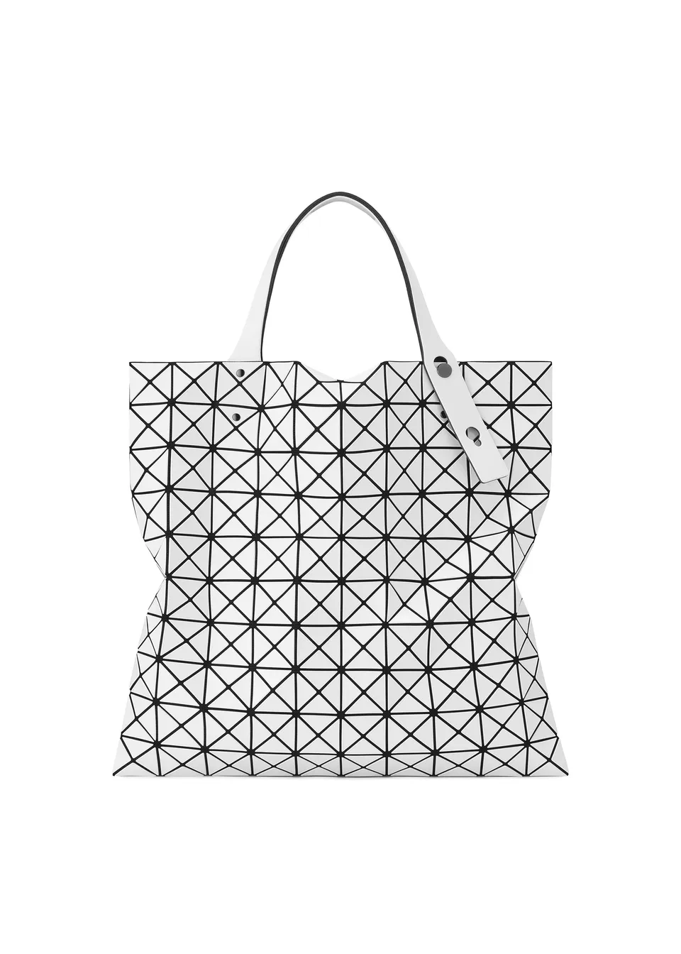 Issey Miyake Prism tote kabelka bílá lesklá