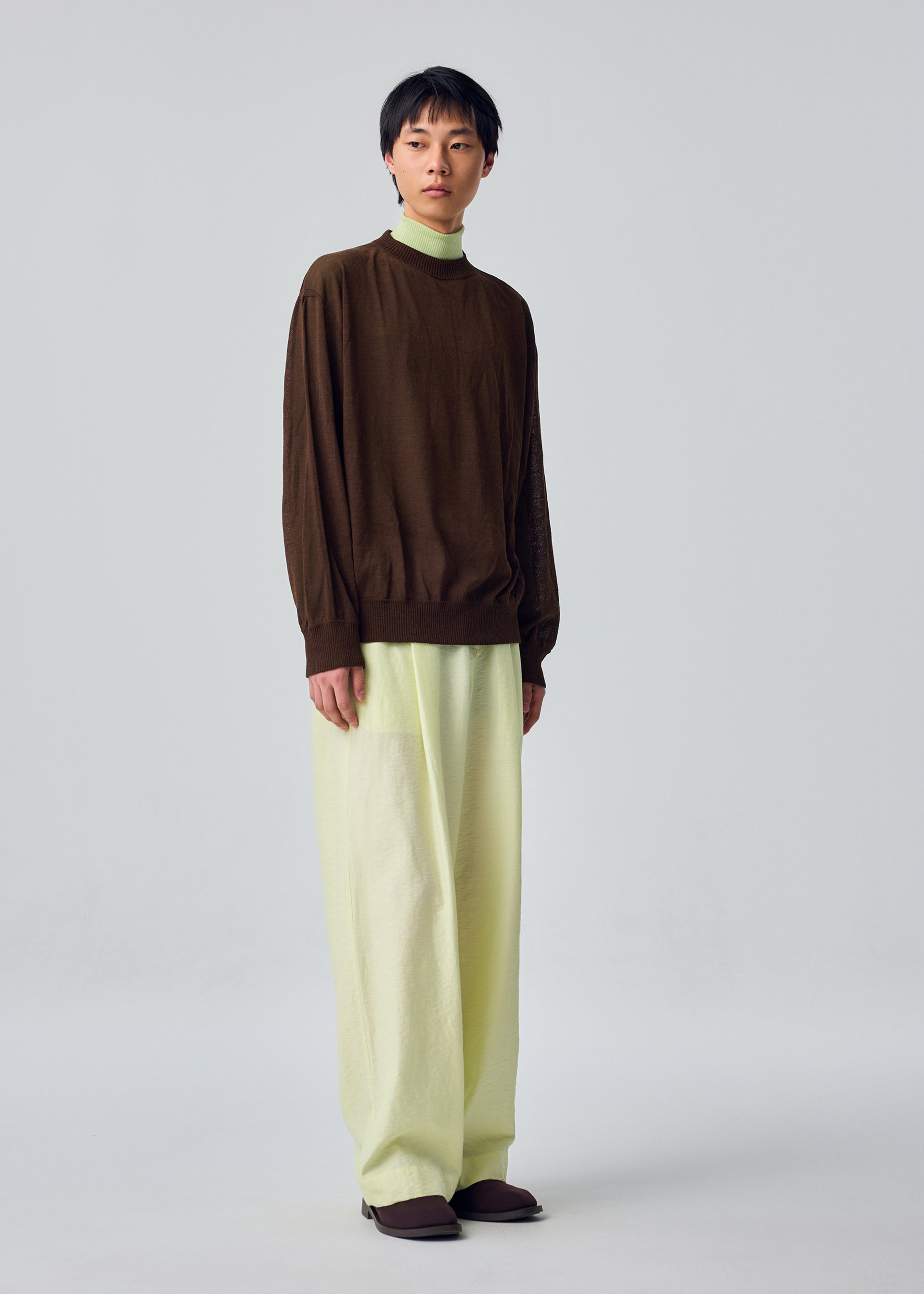 Issey Miyake Knit Unraveled svetr černá průsvitný