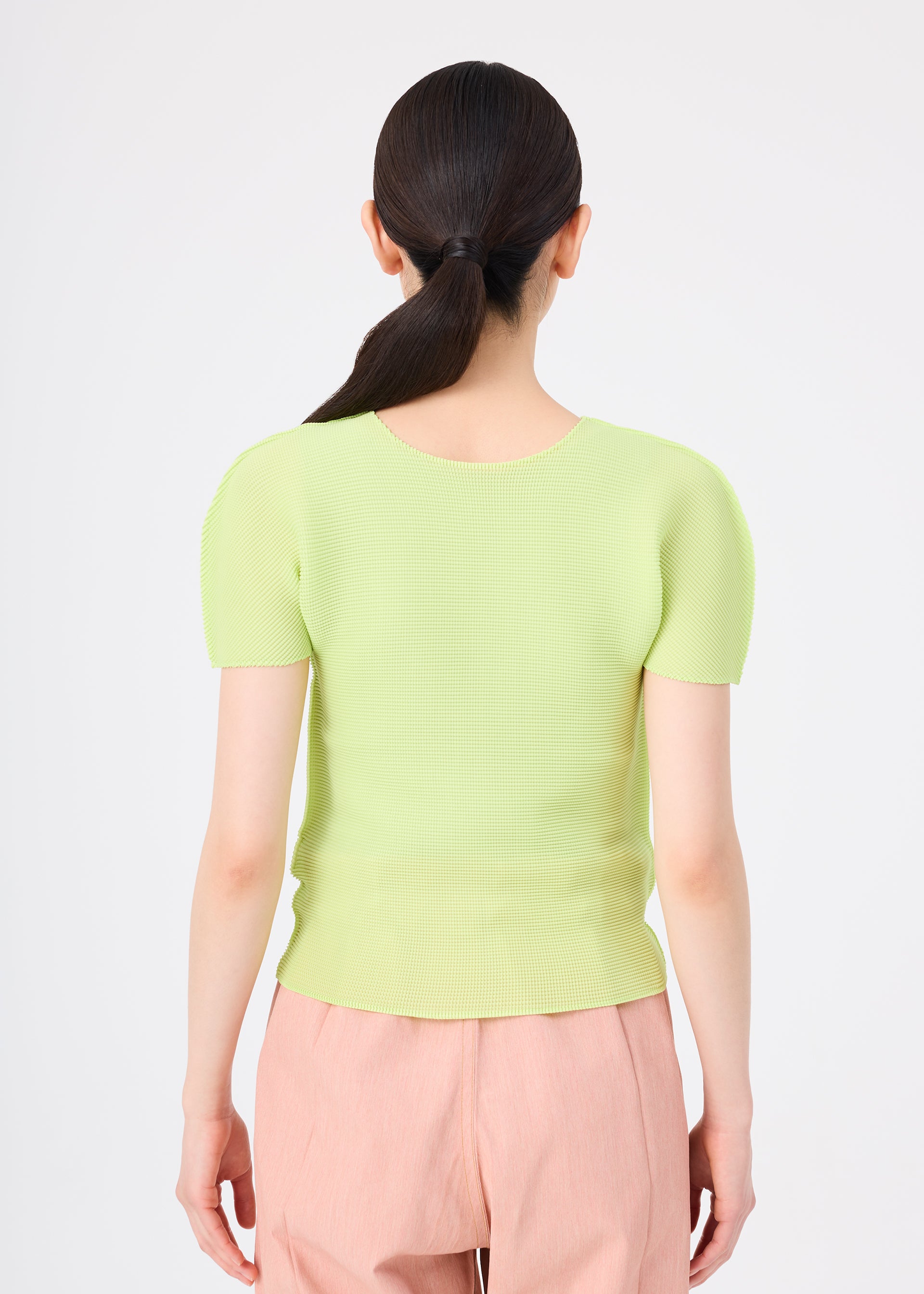 Issey Miyake Stretch Pleats MI63FK216 top žlutá
