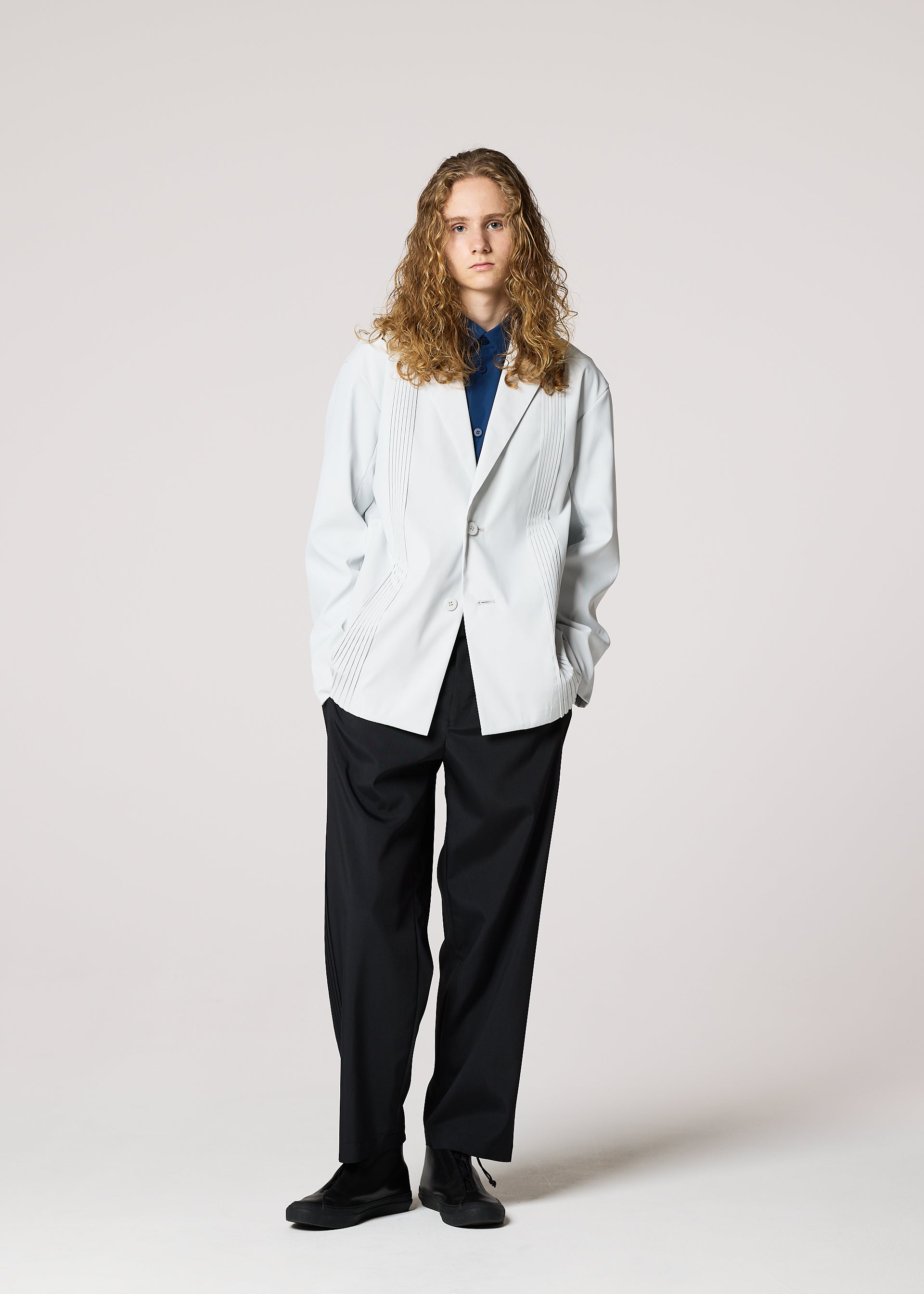 Issey Miyake Air Pleats sako světle šedé vel. 2 lehké