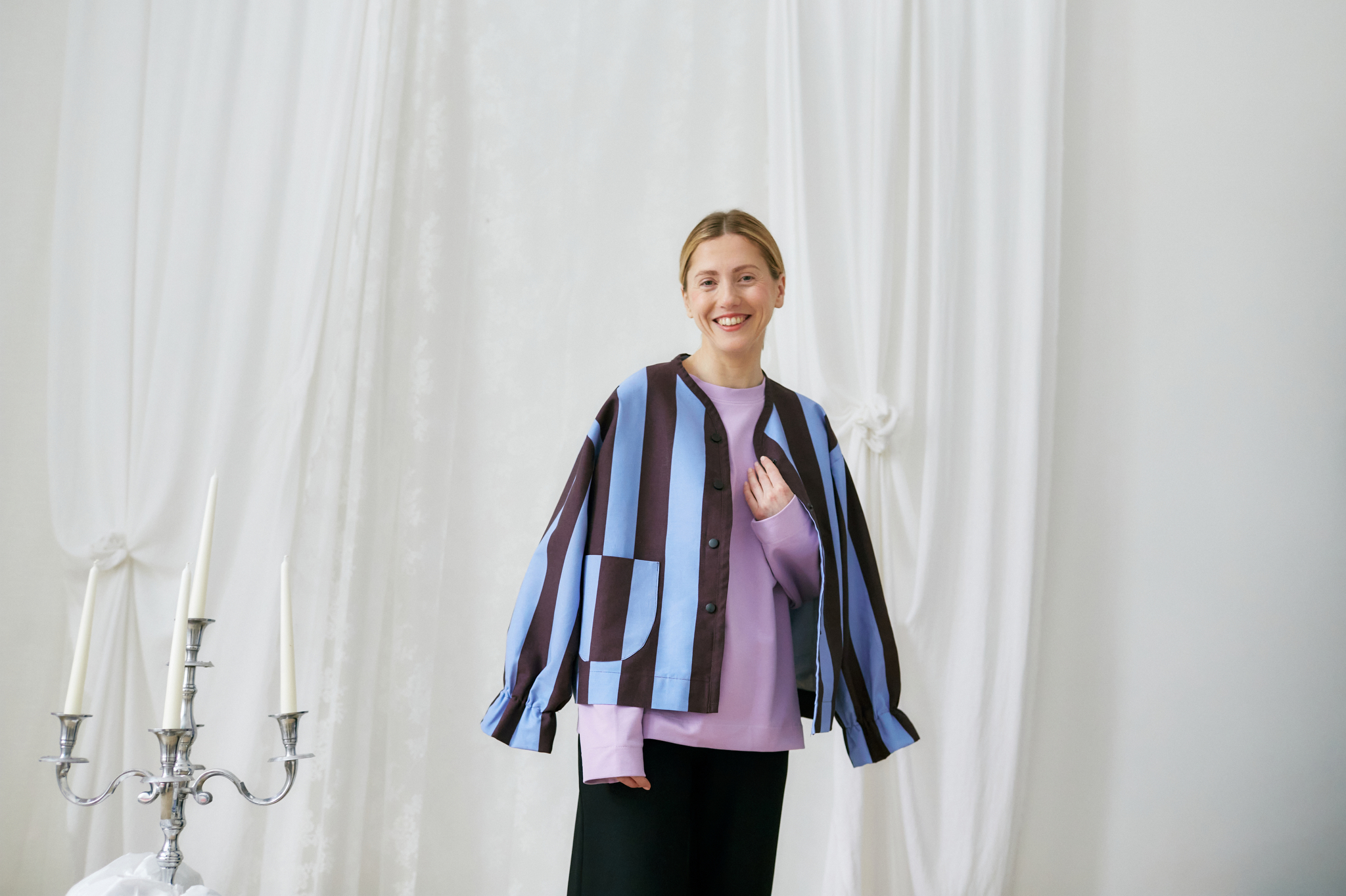 Aurelia & Zwei Frauen Capri Blue Stripes bunda pruhovaná