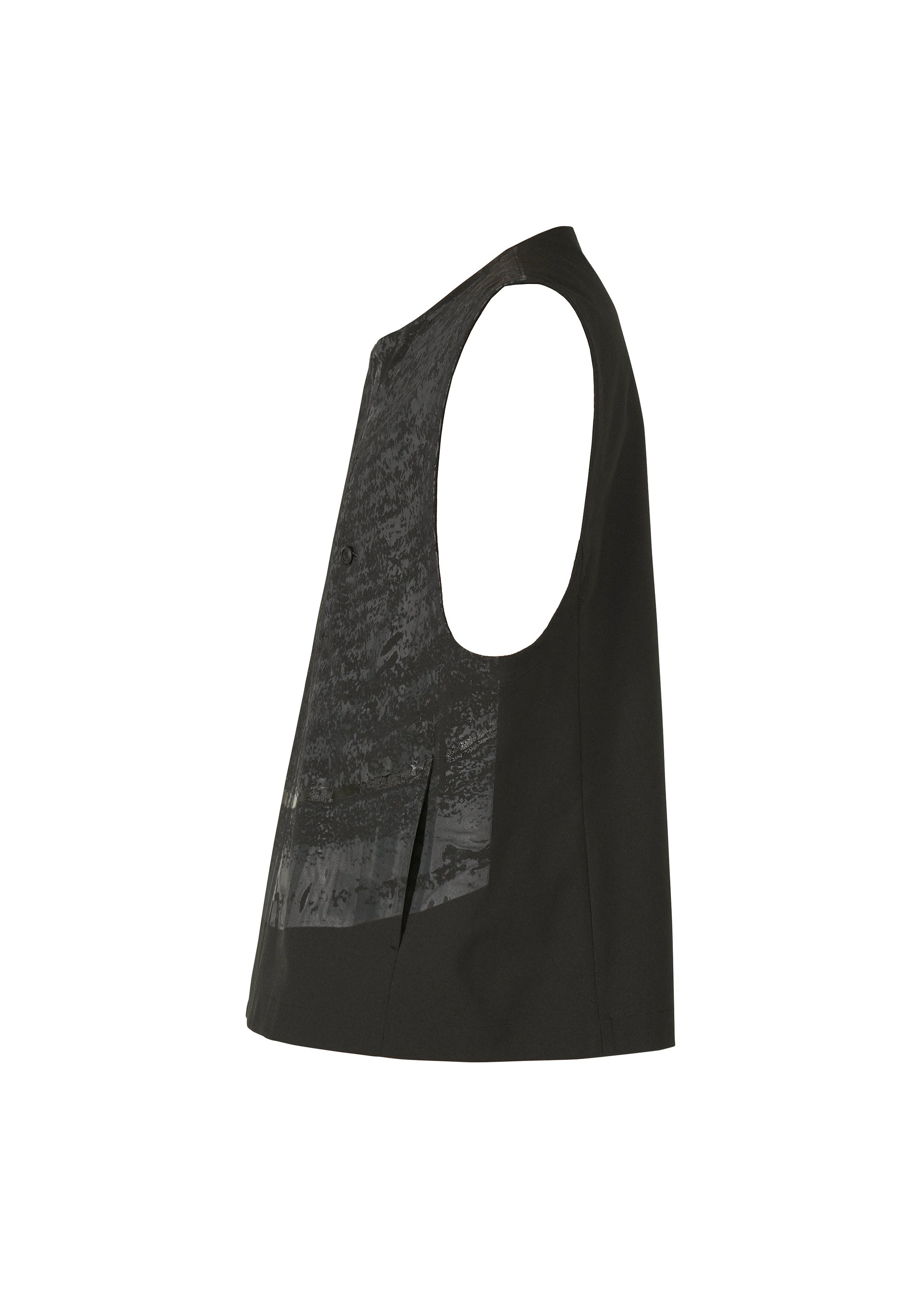 Issey Miyake Kaiyu pánská vesta Black s potiskem