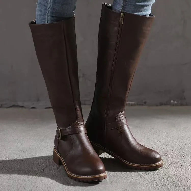 Norielle Bottes Hautes kozačky světle hnědé