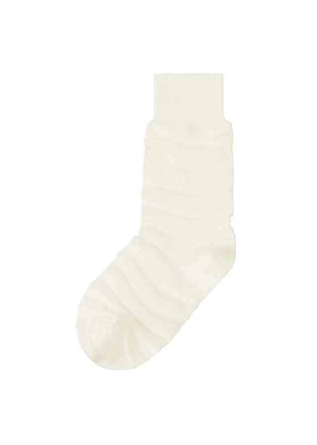Issey Miyake Formal Wave Socks ponožky white strečové