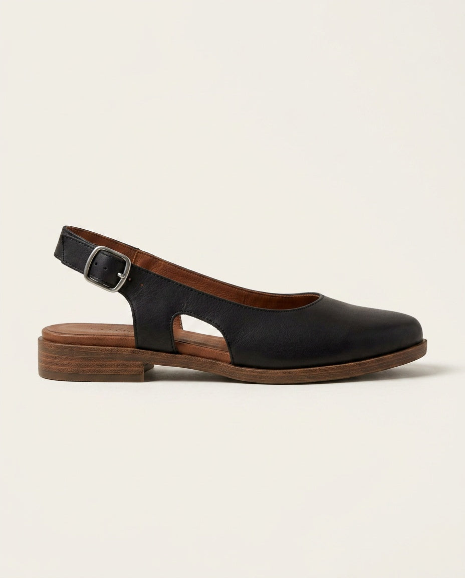 Norielle slingback baleríny béžové vykrojené