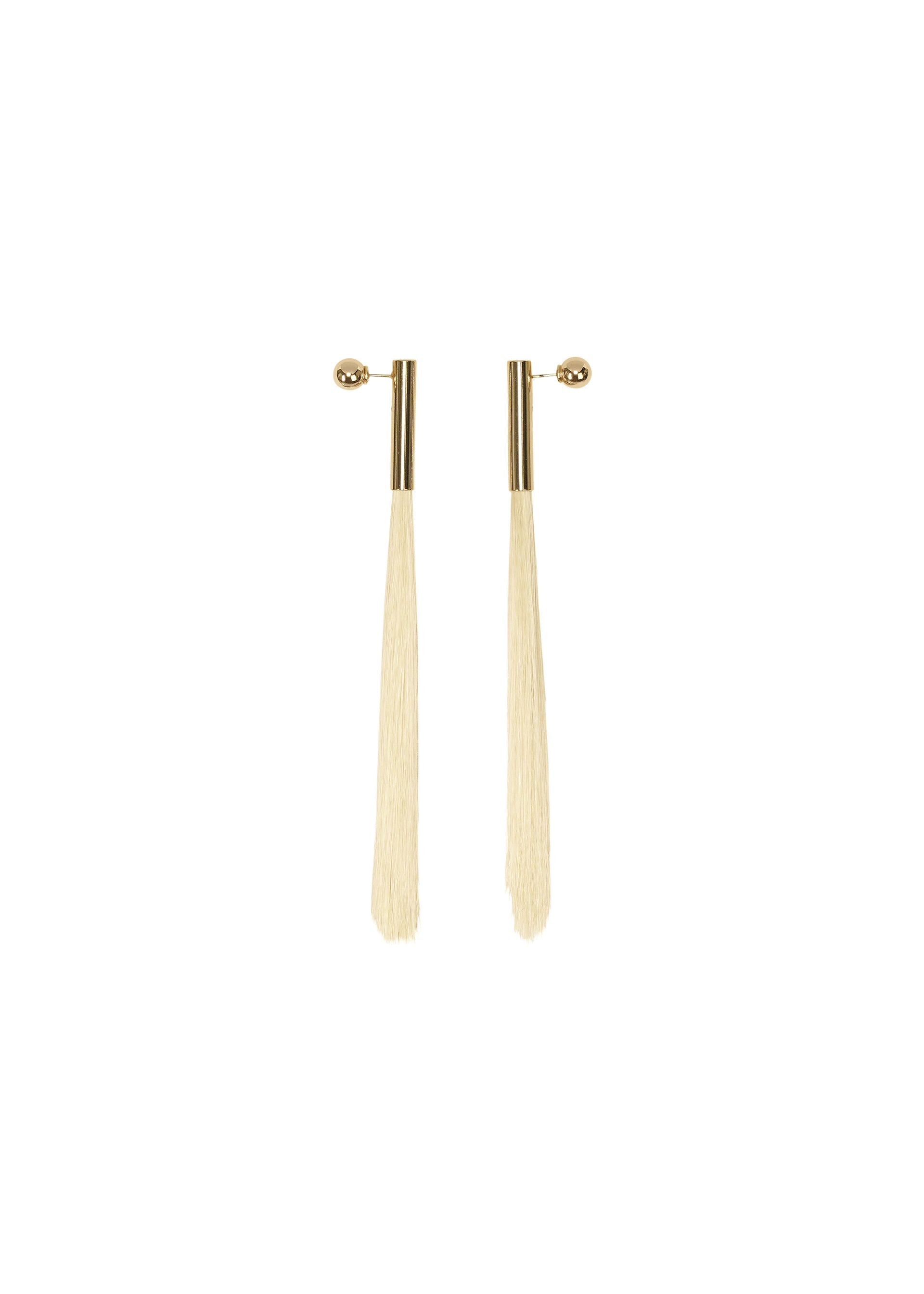 Issey Miyake Hair Strand Acc náušnice černá umělé vlasy