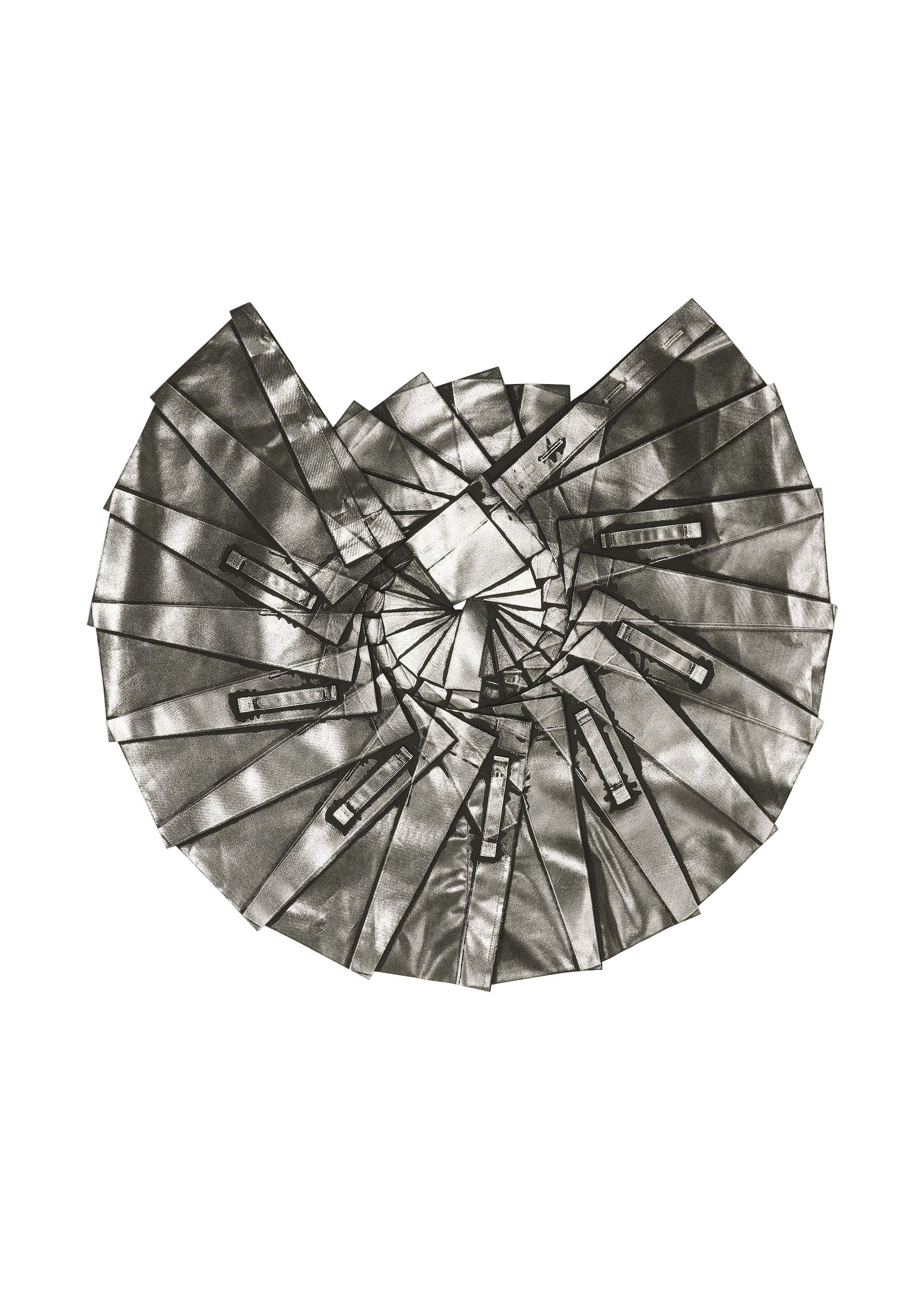 Issey Miyake 132 5. No.3-1 plisované kalhoty black silver