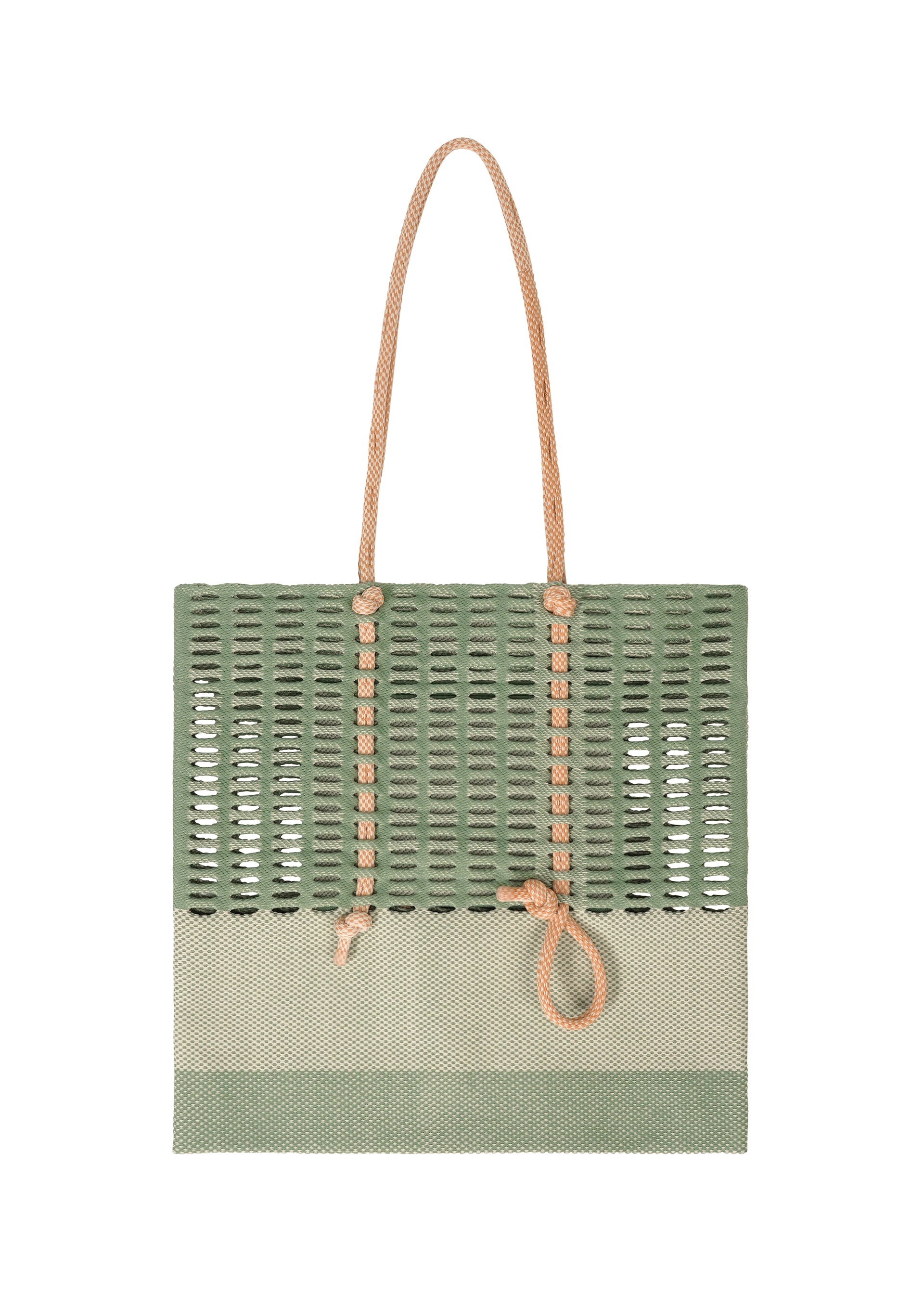 Issey Miyake Mokko Knot tote černohnědá pletená