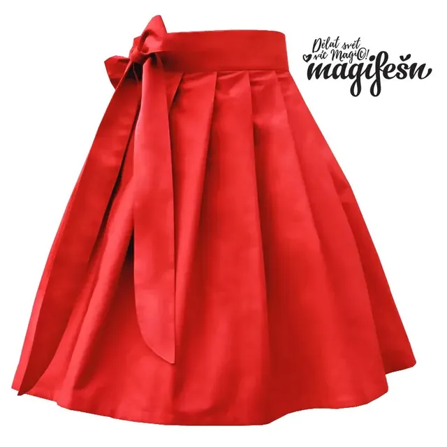Magifešn Doll sukně červená bavlněná