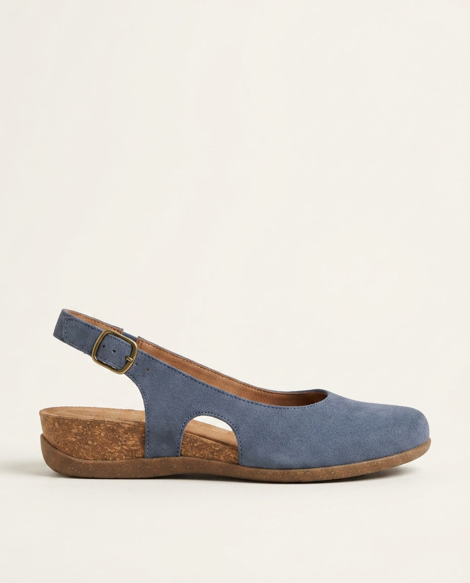 Norielle slingback baleríny béžové vykrojené