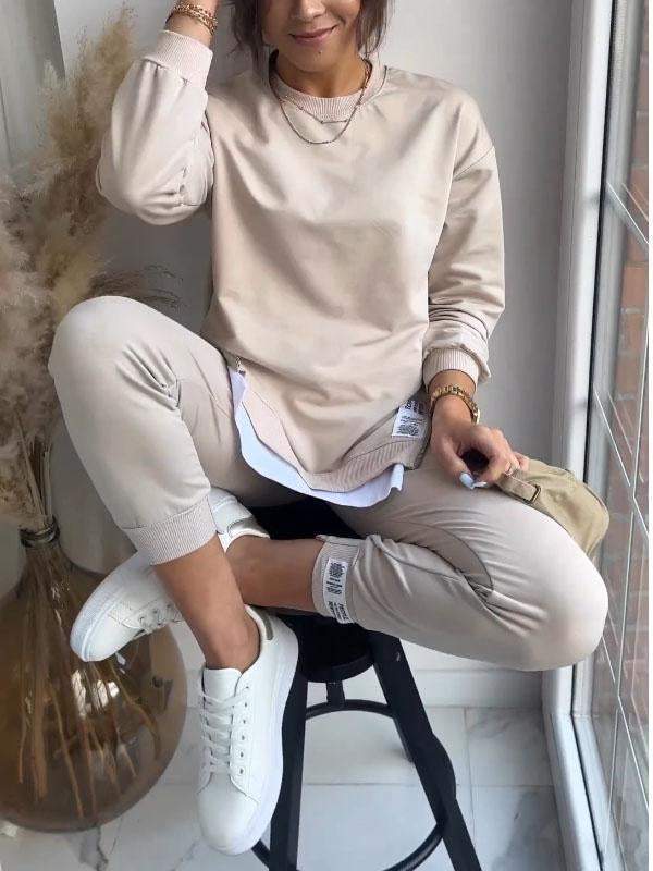 Norielle oversize joggingová souprava šedá M 2dílná
