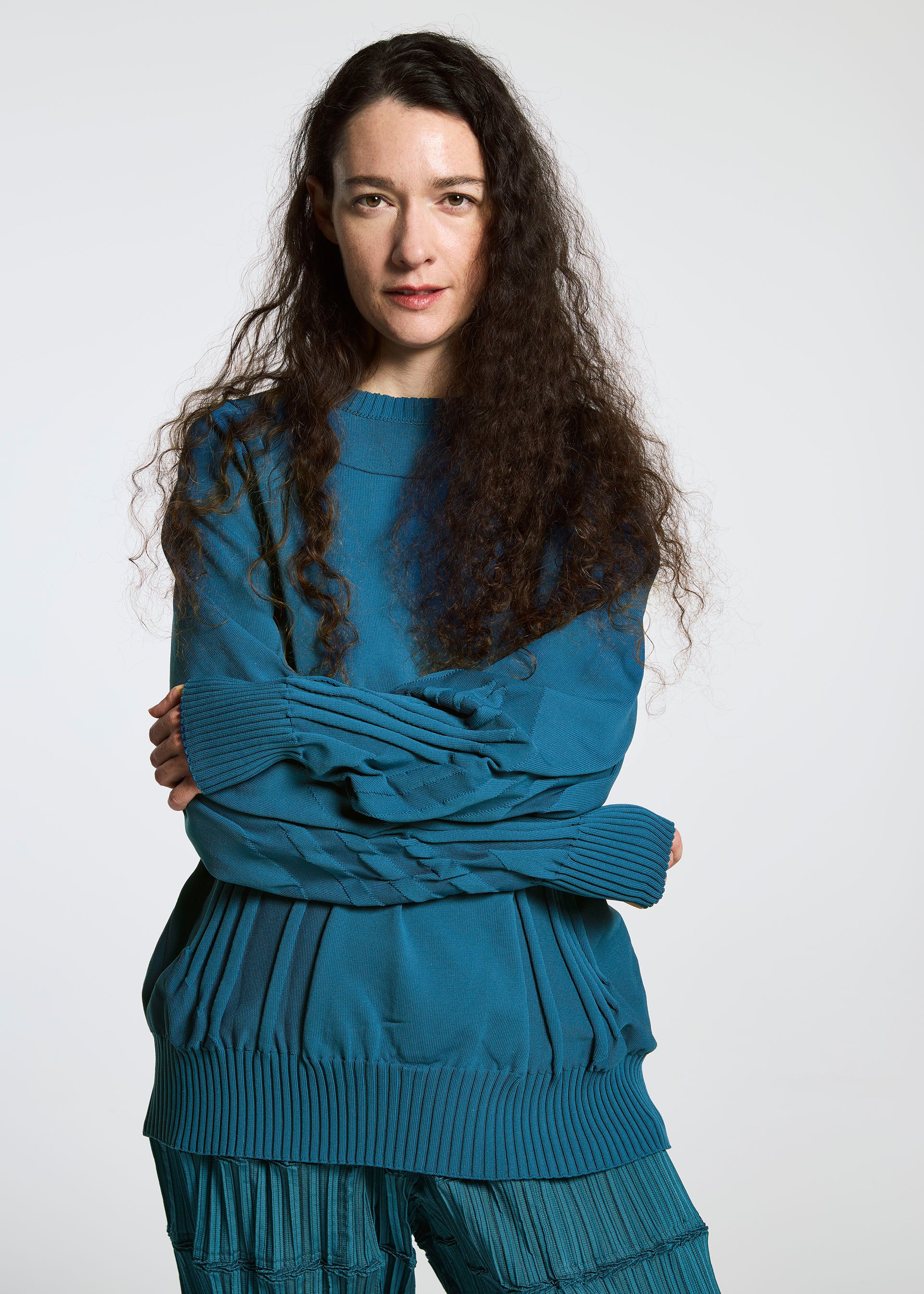 Issey Miyake Type-K 001 svetr dark yellow strečový