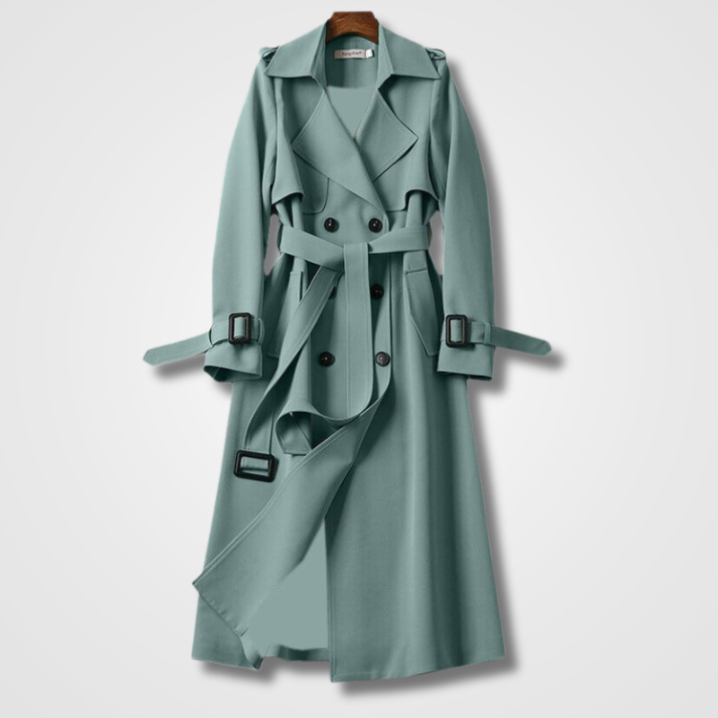 Norielle dlouhý trench coat s páskem khaki
