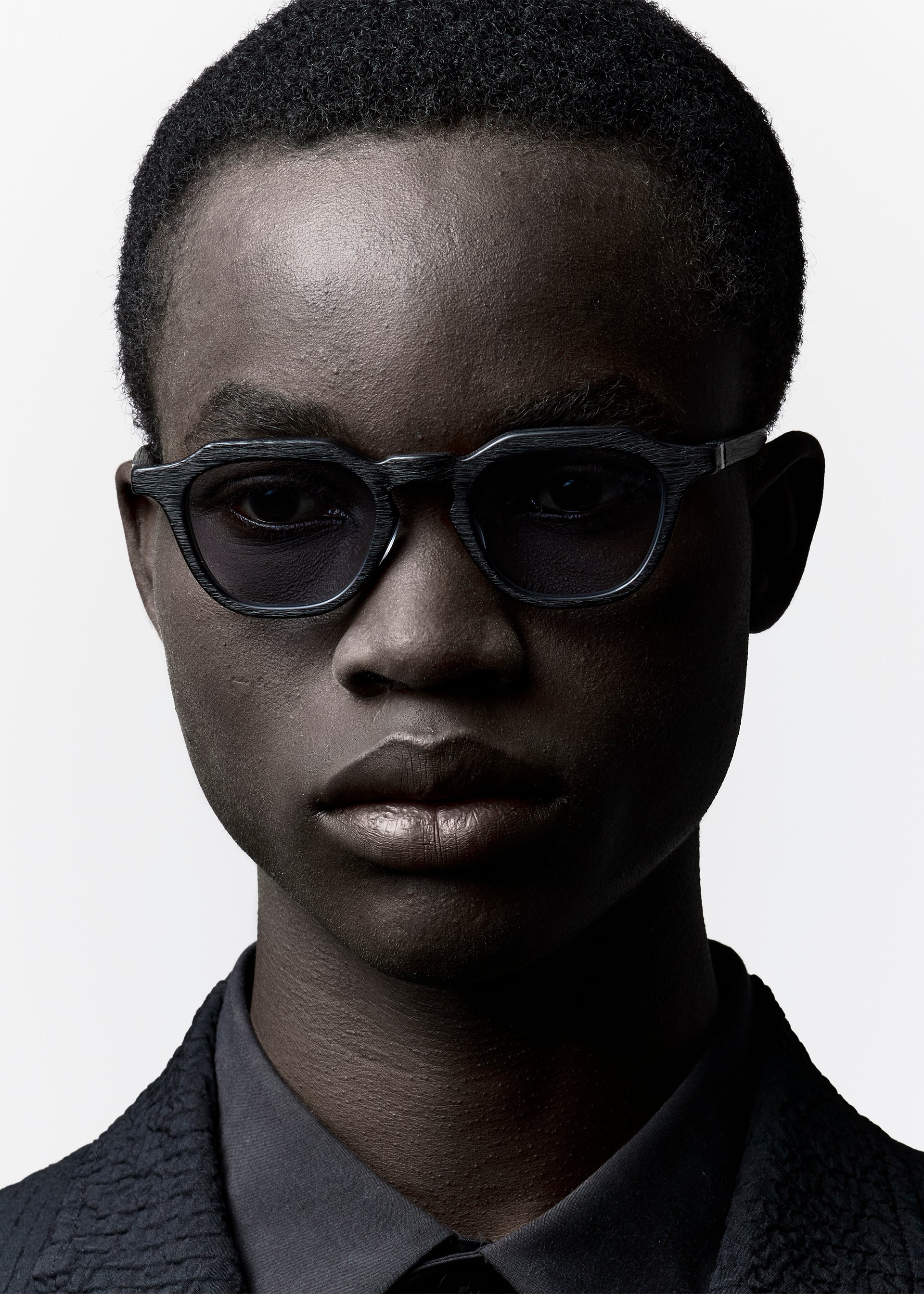 Issey Miyake Wood-Hexagon sluneční brýle černé hexagon