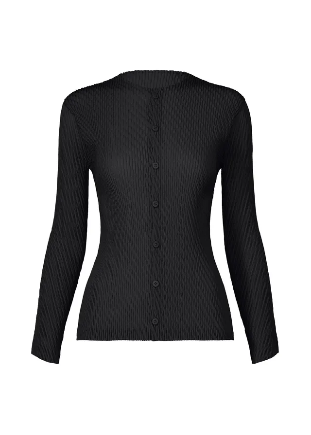 Issey Miyake Rhombus Pleats kardigan černý