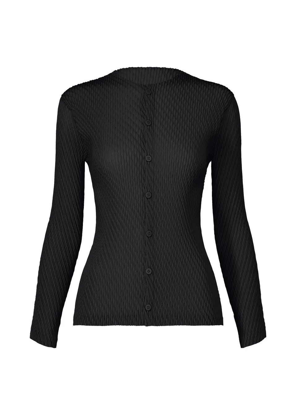 Issey Miyake Rhombus Pleats kardigan černý