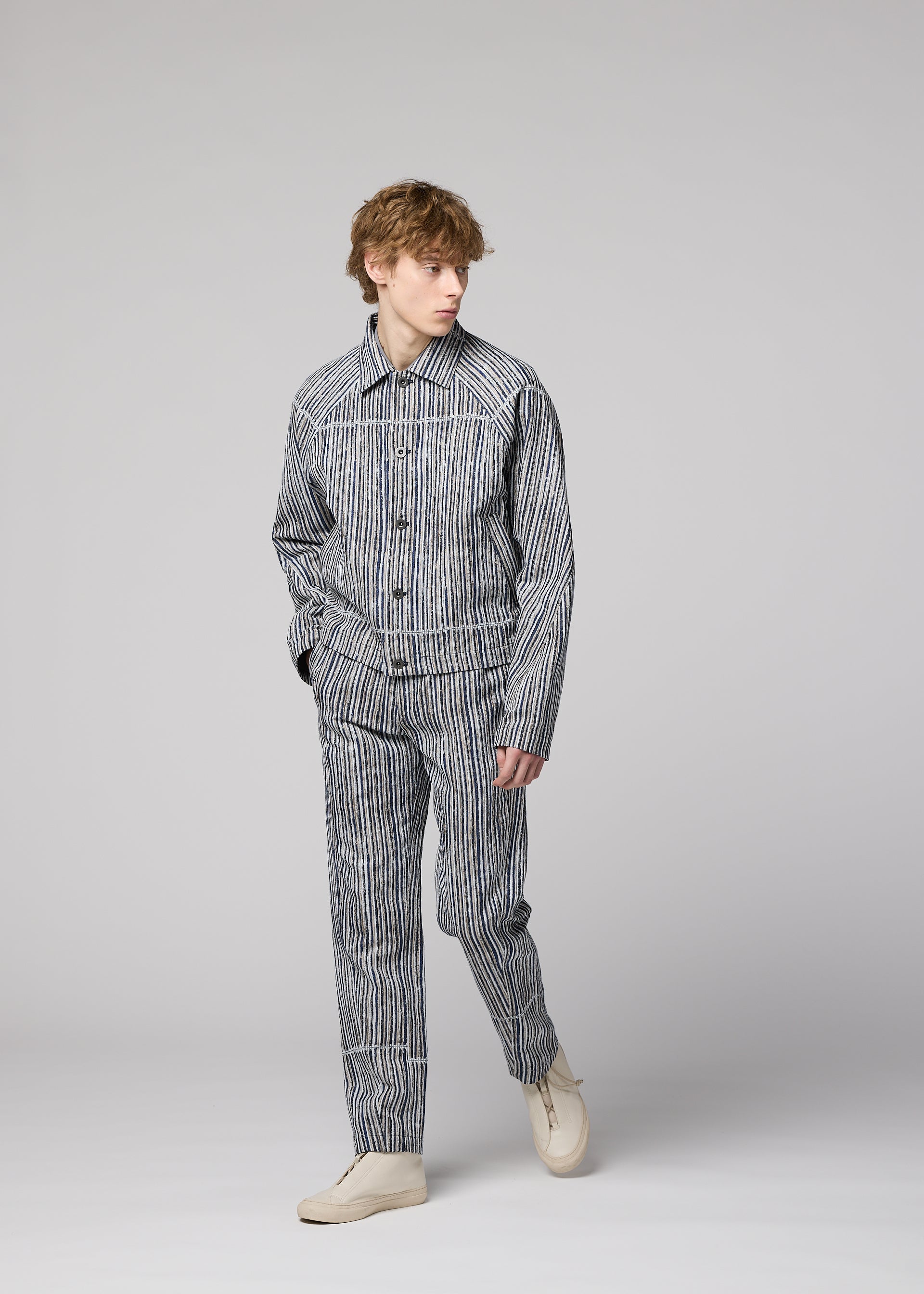 Issey Miyake Curviness kalhoty charcoal gray vel. 2 len