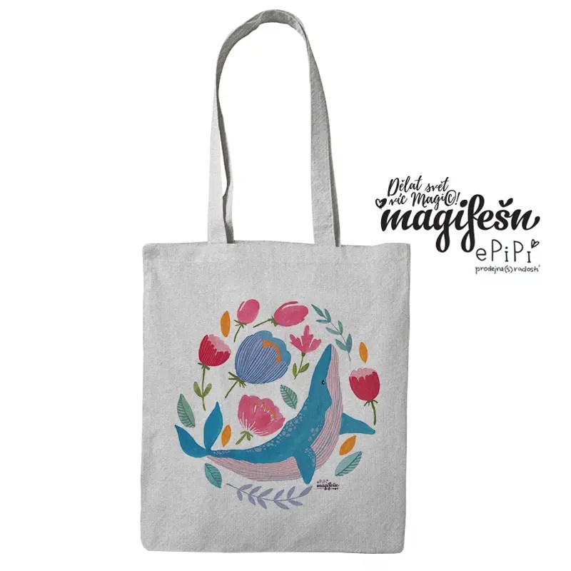 Magifešn Fair Trade taška MEDIUM Velryba recyklovaná