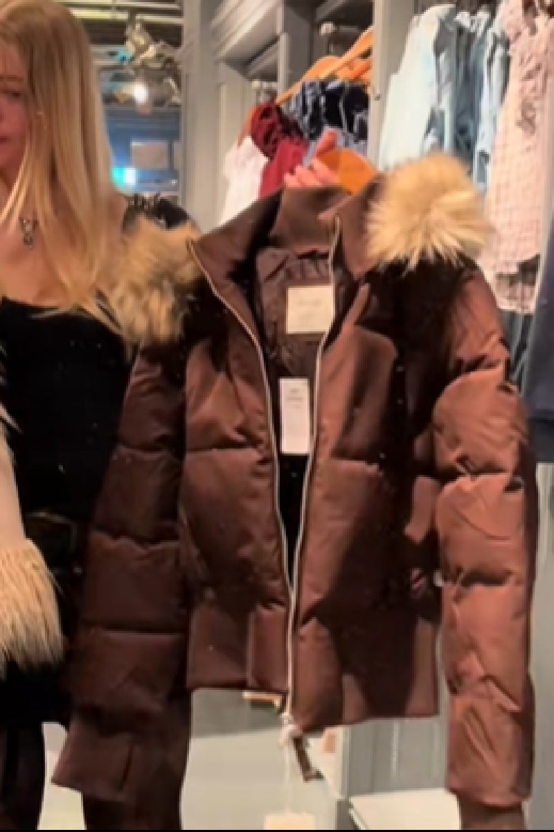 Norielle Emilie dámská zimní bunda prošívaná hnědá M