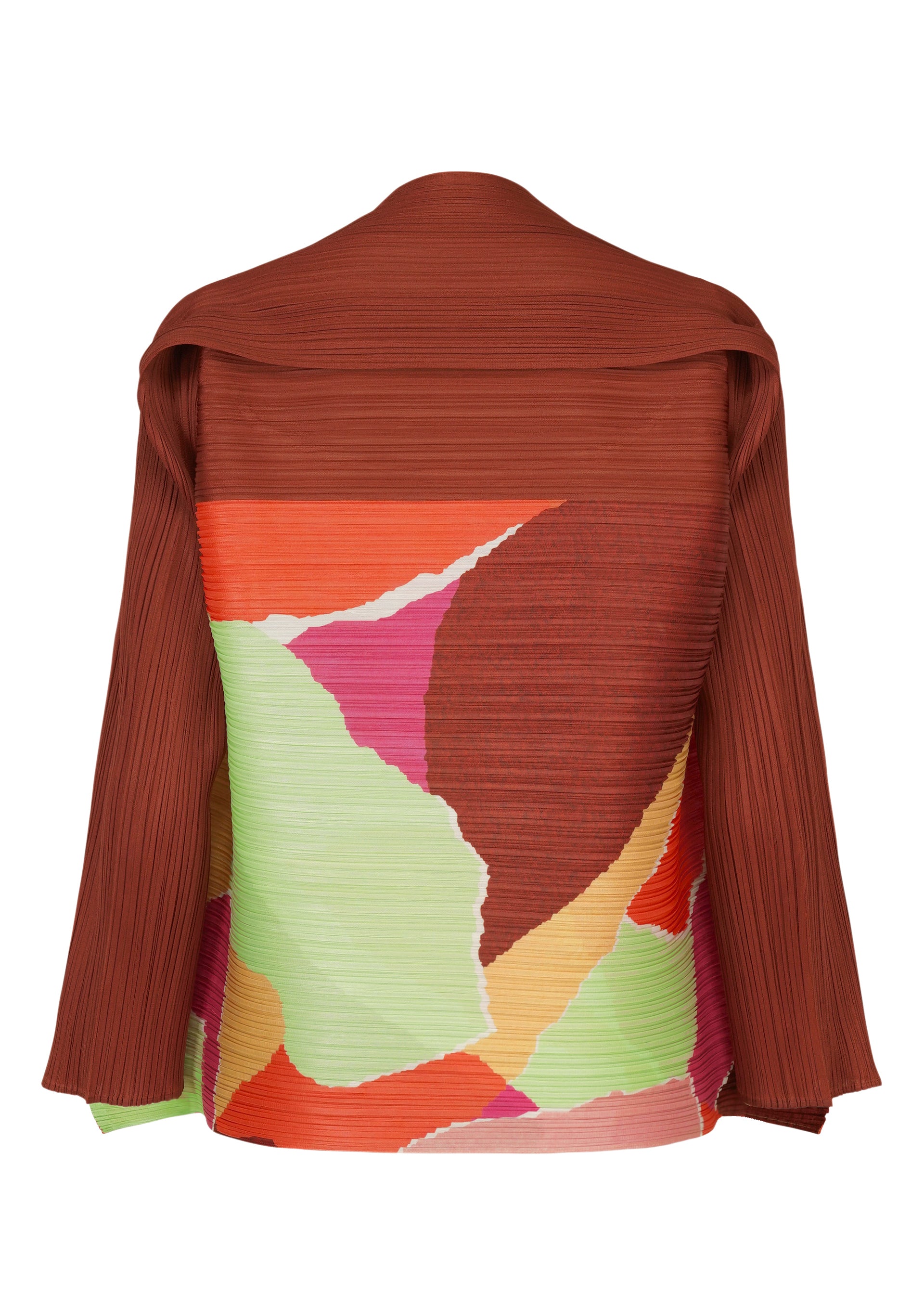 Issey Miyake SURPRISE! top oranžová lodičkový výstřih