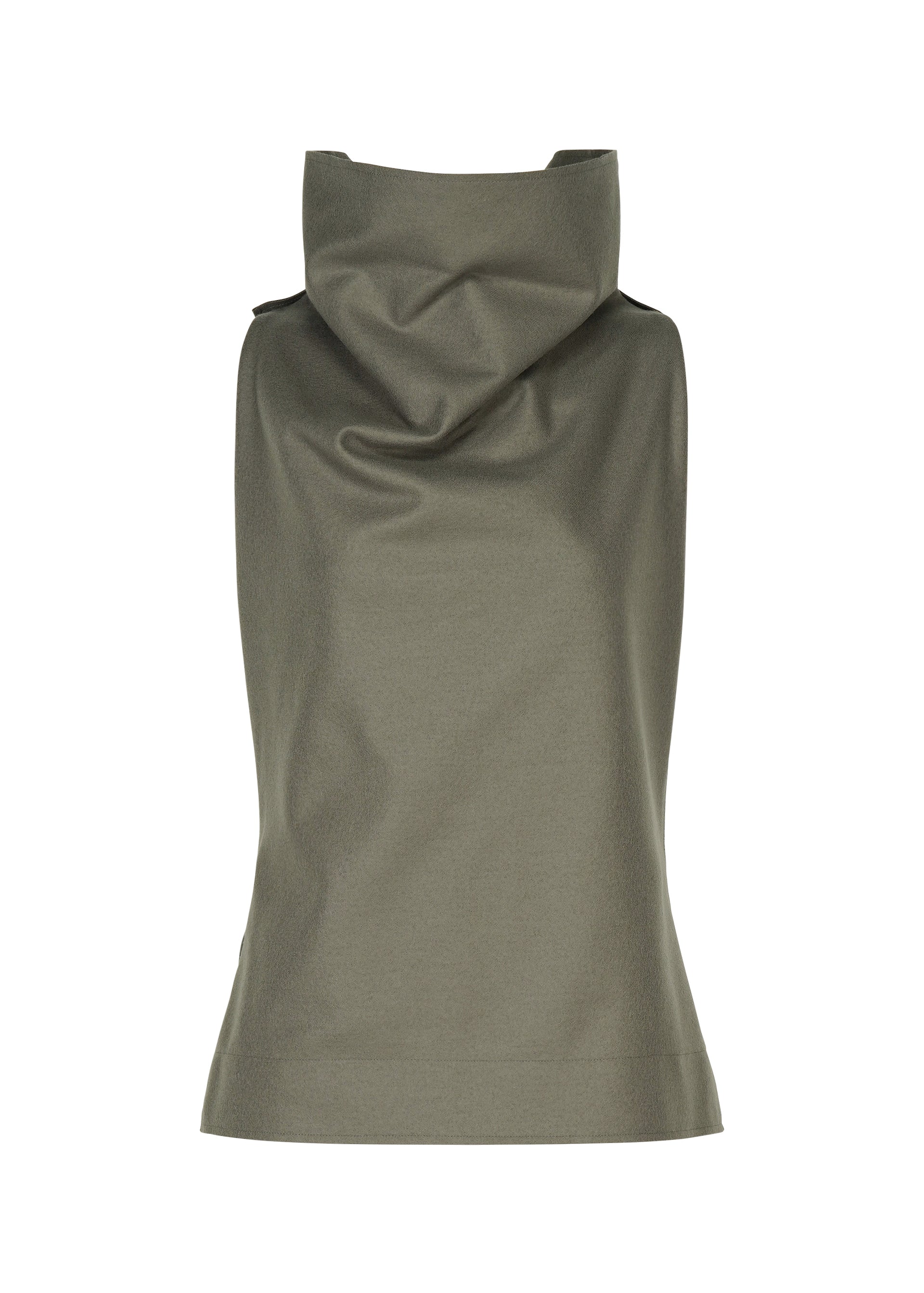 Issey Miyake Shell top bílý bez rukávů jersey