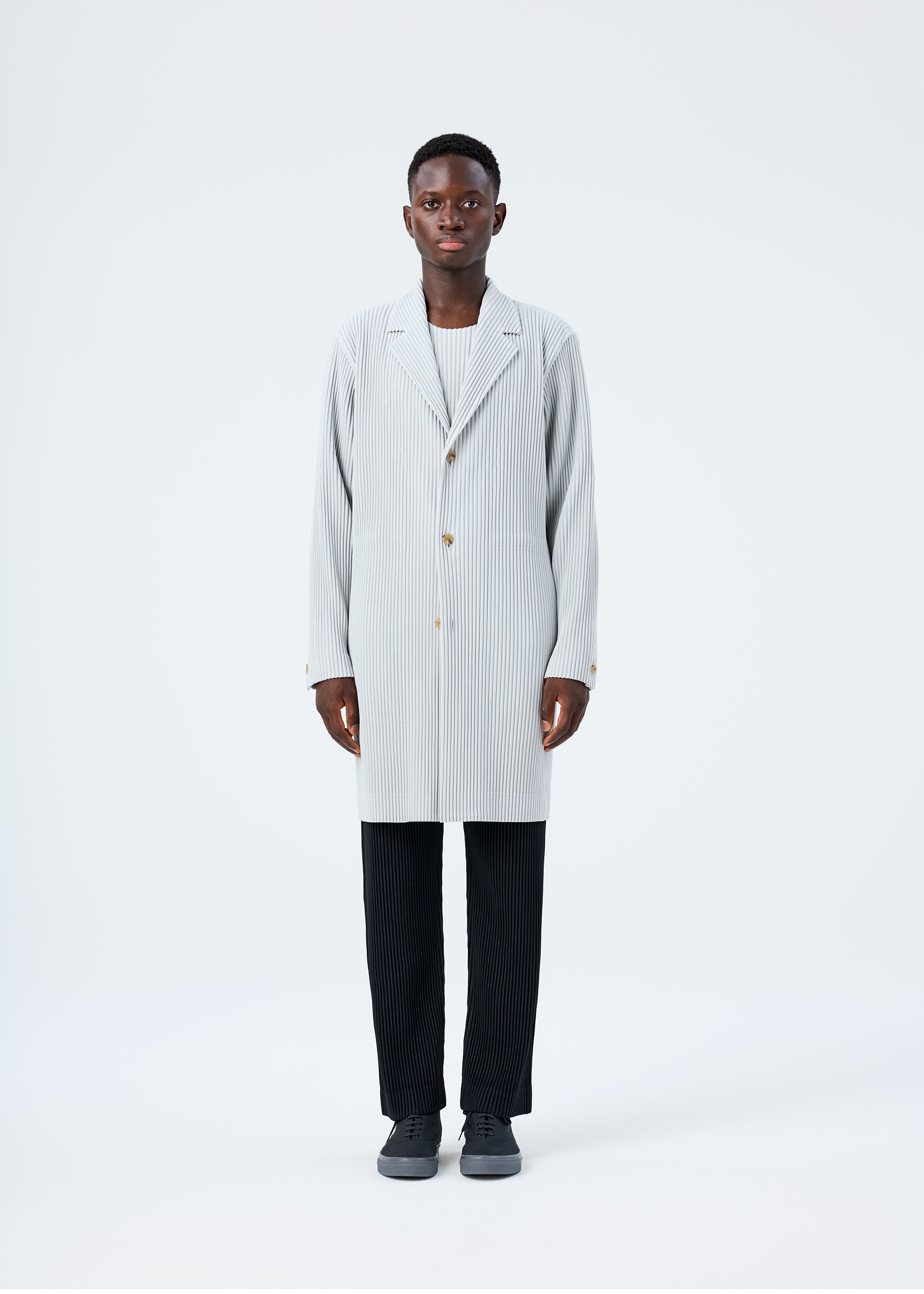 Issey Miyake BASICS dlouhé sako černé vel. 2 skládané