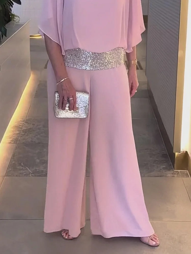 Norielle elegantní dámská souprava růžová