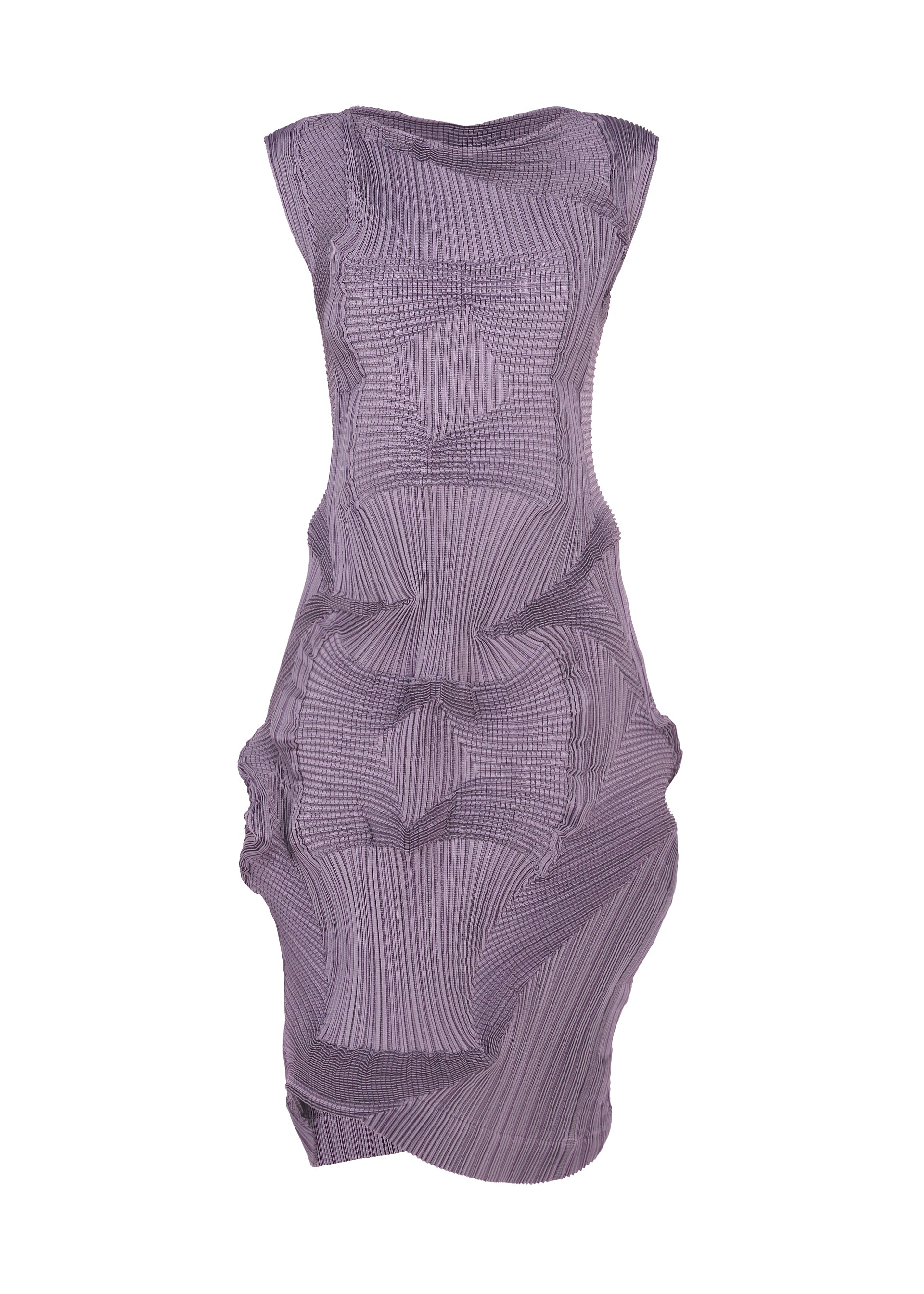 Issey Miyake Type-O 003-1 plisované šaty pink strečové