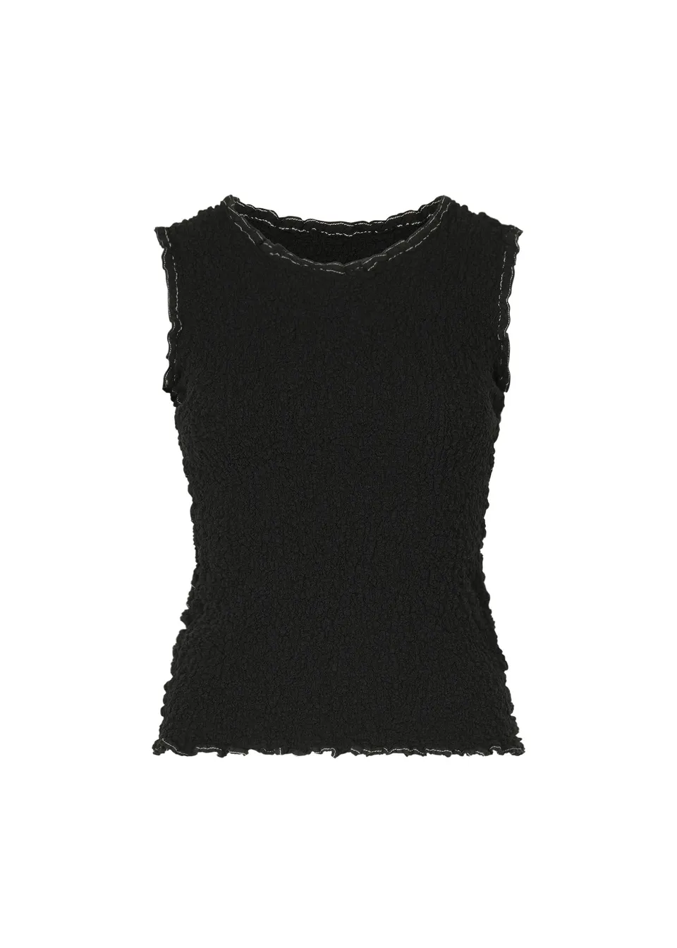 Issey Miyake Cauliflower bavlněný top černá