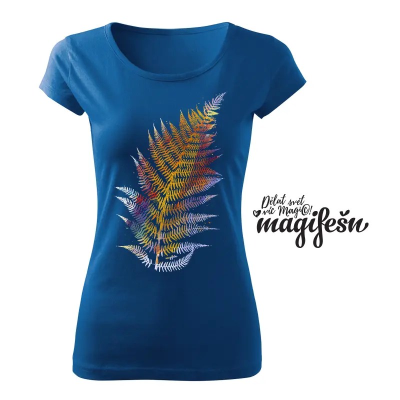 Magifešn XX Kapradina Night tričko barevné z biobavlny