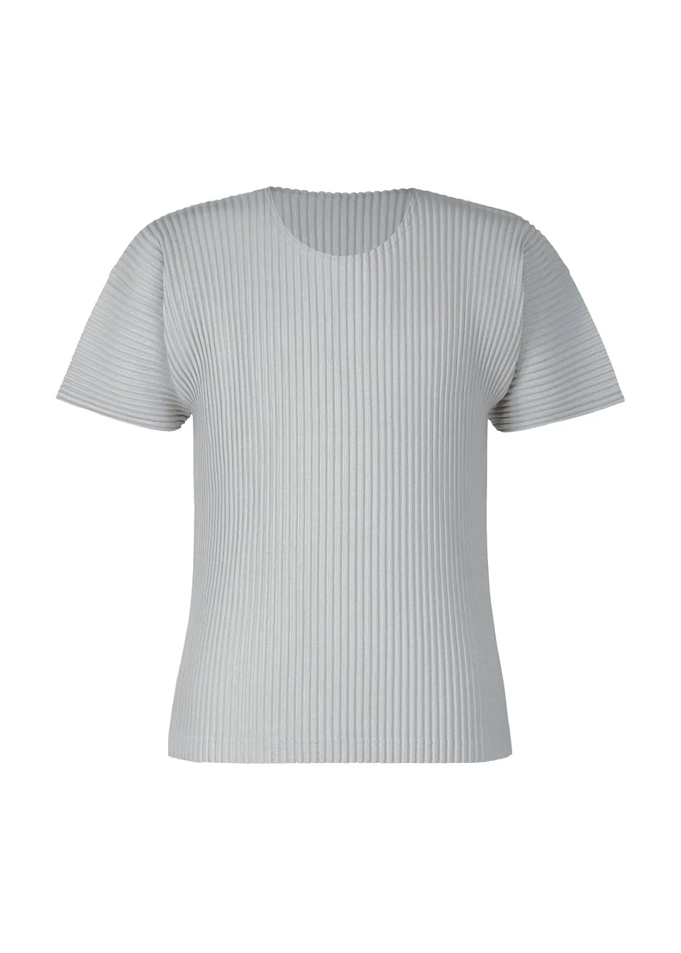 Issey Miyake Basics tričko světle šedá polyesterové kulatý výstřih