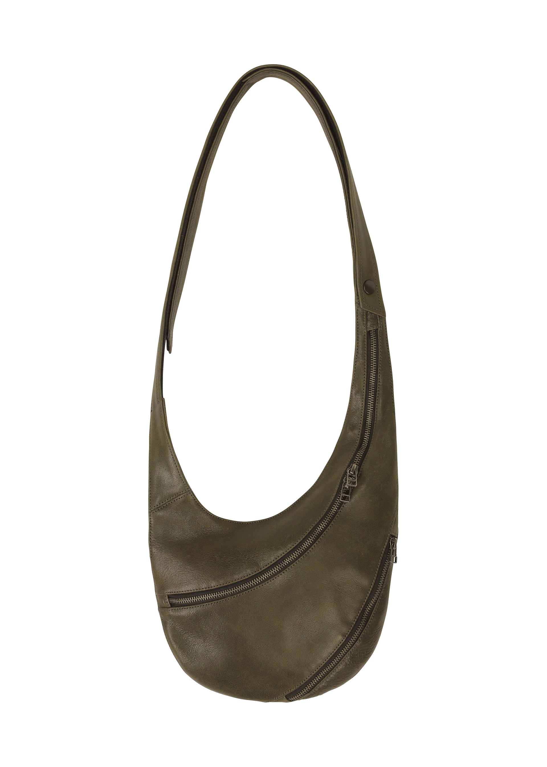Issey Miyake IM Men Carved Leather Bag kožená kabelka šedá