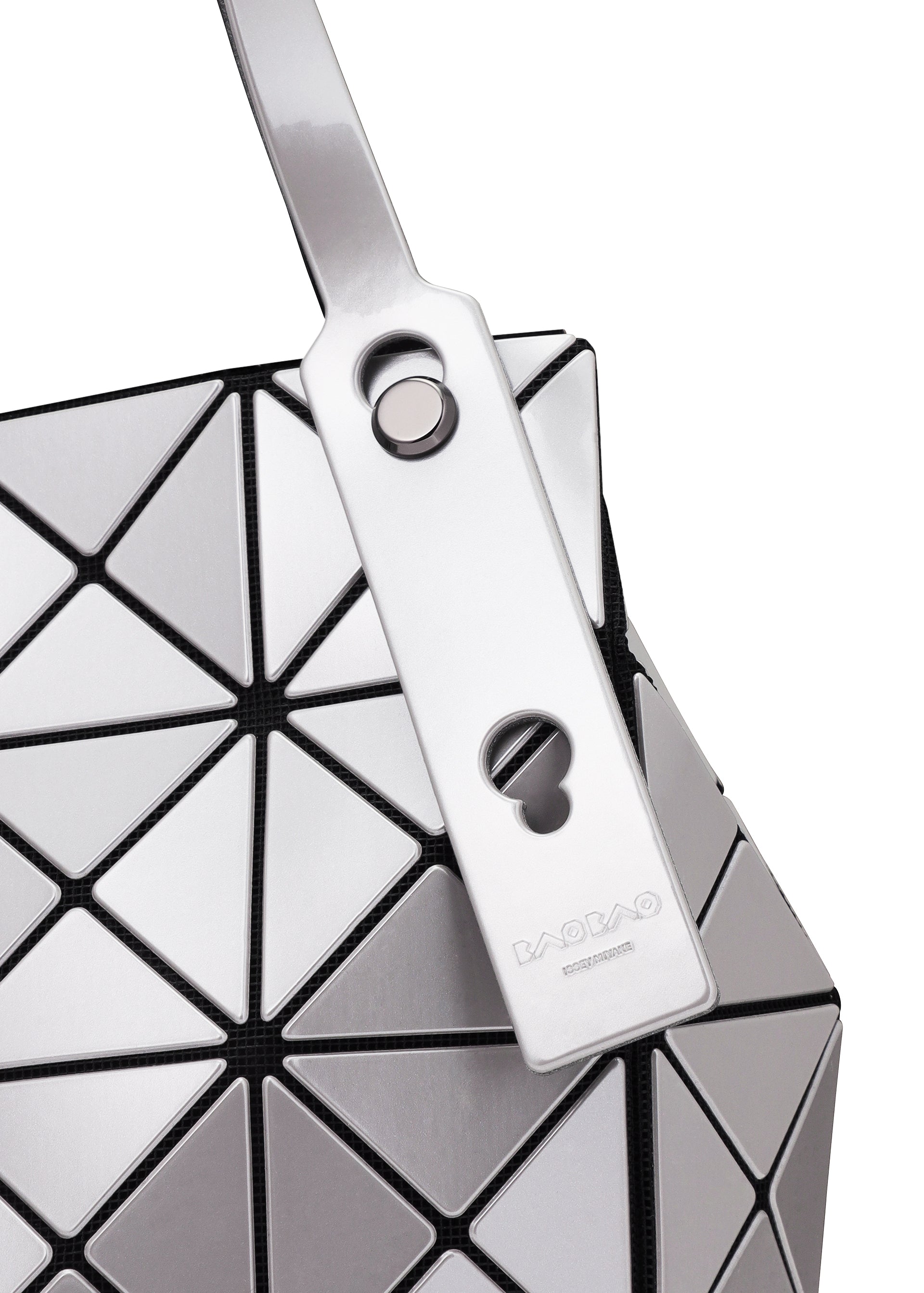 Issey Miyake Carat kabelka šedá metalická skládaná