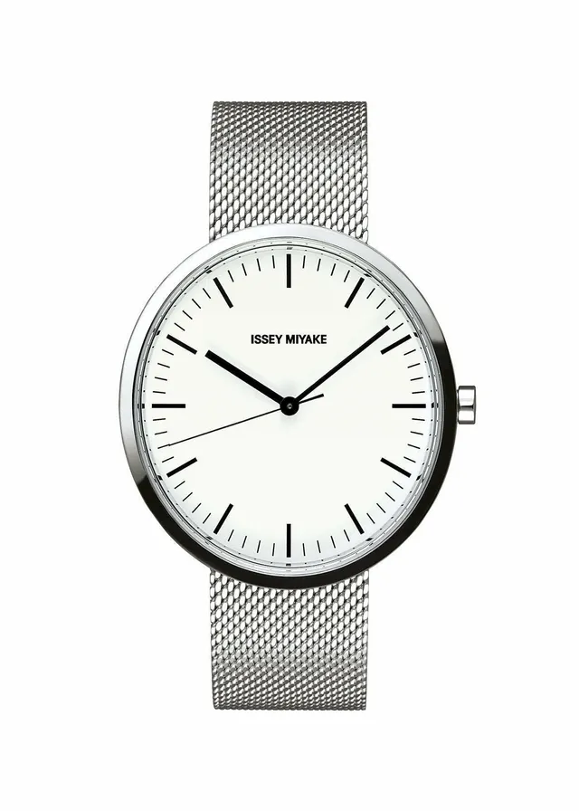 Issey Miyake Ellipse hodinky stříbrné elegantní