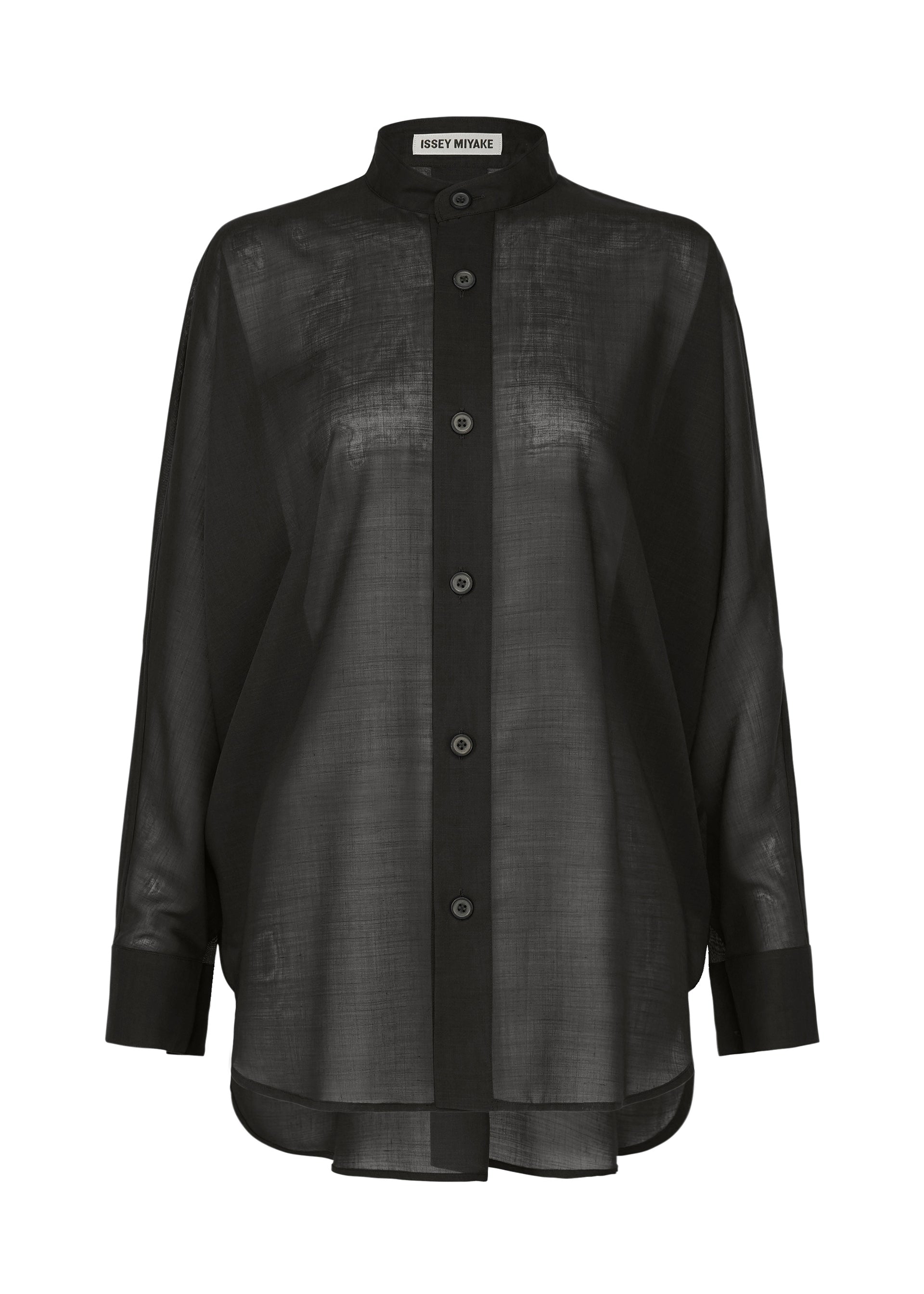 Issey Miyake Sheer Wool košile bílá průsvitná