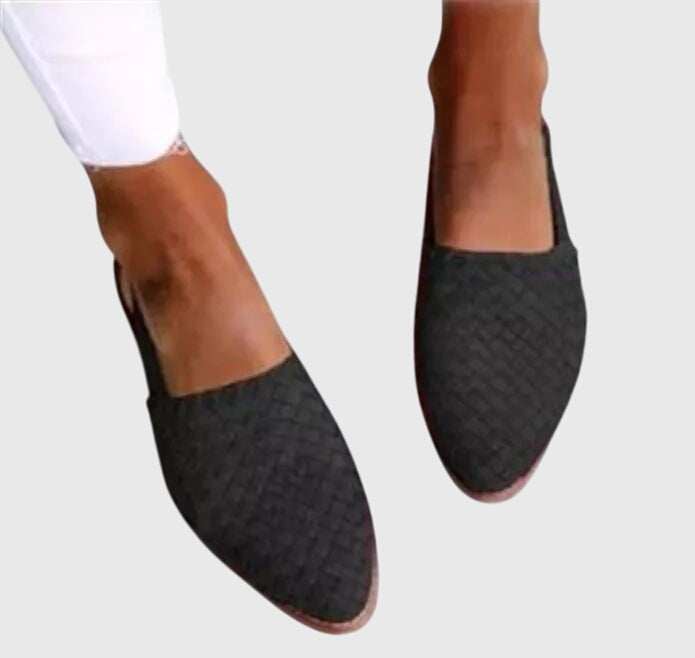Norielle mules dámské světle hnědé pletené špičaté