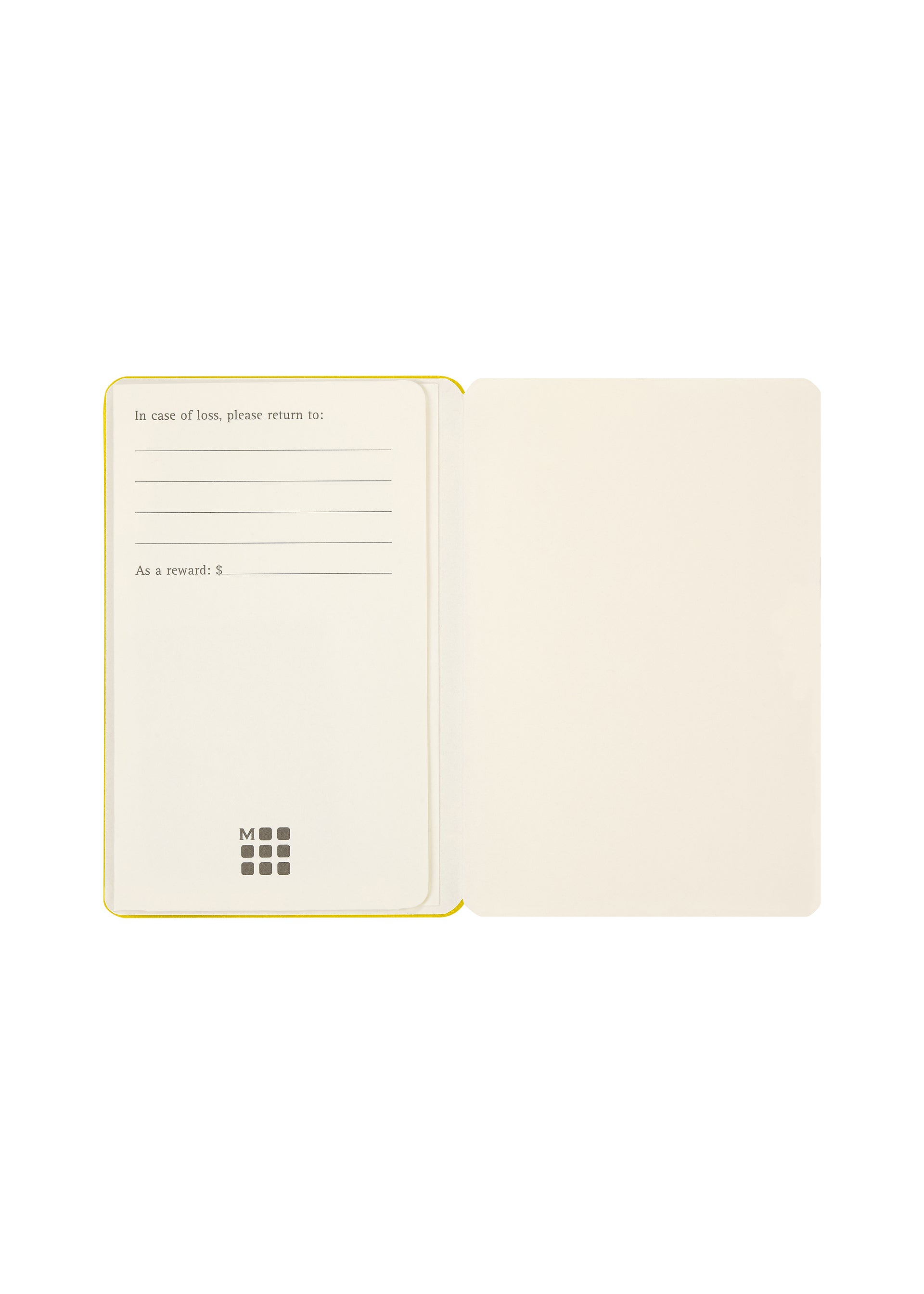 Issey Miyake NOTE-A-NOTE zápisník žlutý Moleskine karty