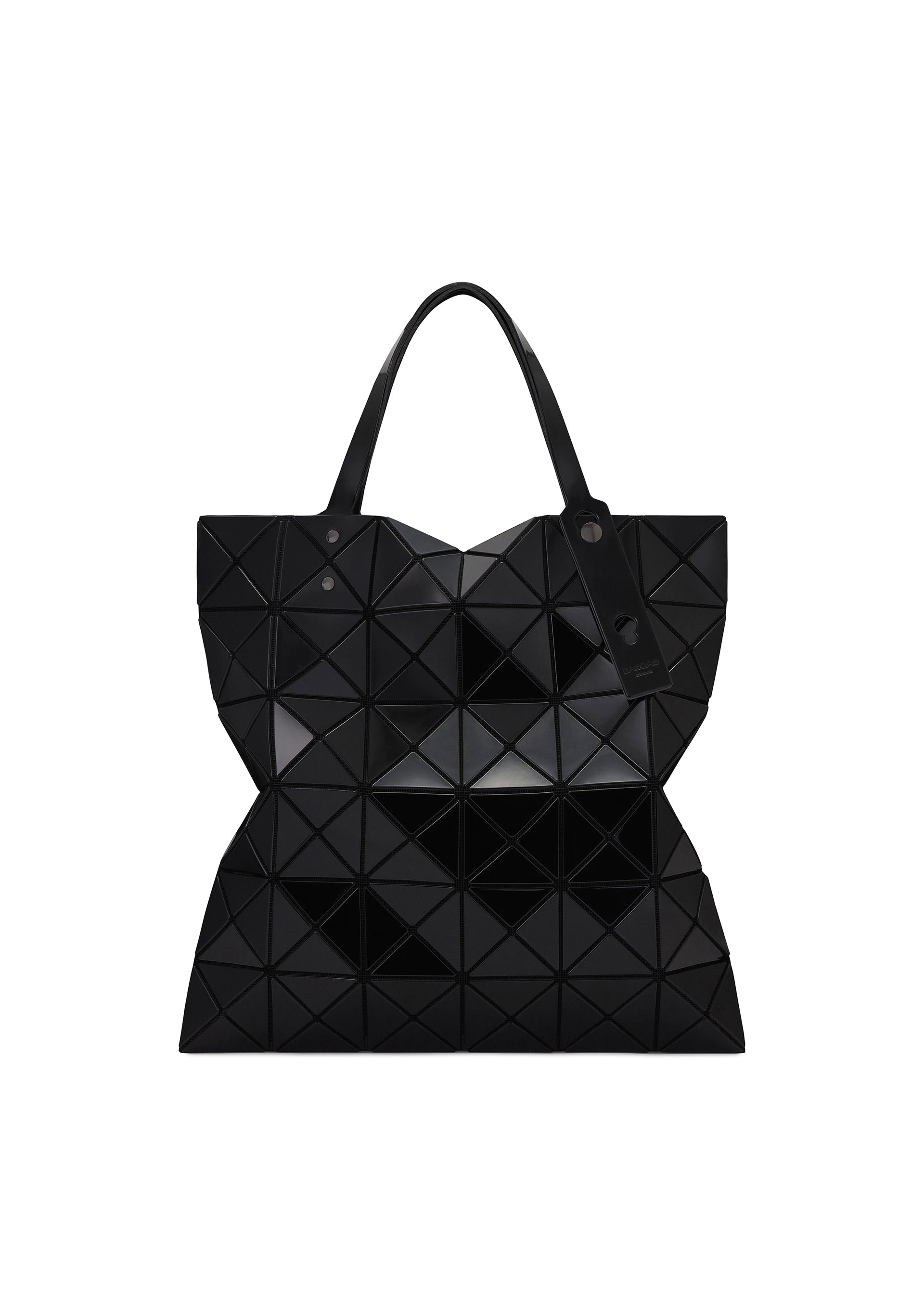 Issey Miyake Lucent tote kabelka bílá trojúhelníky A4