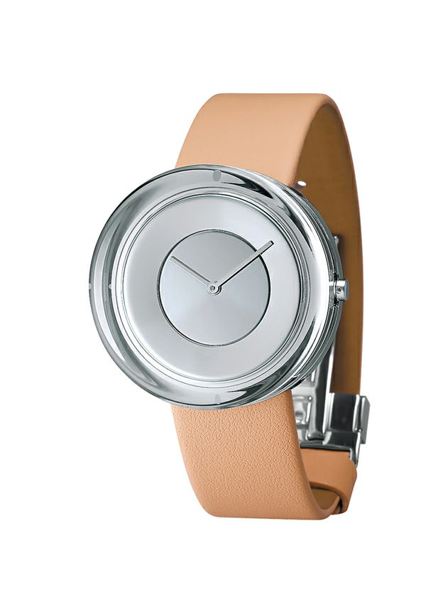 Issey Miyake Glass Watch hodinky béžové skleněné