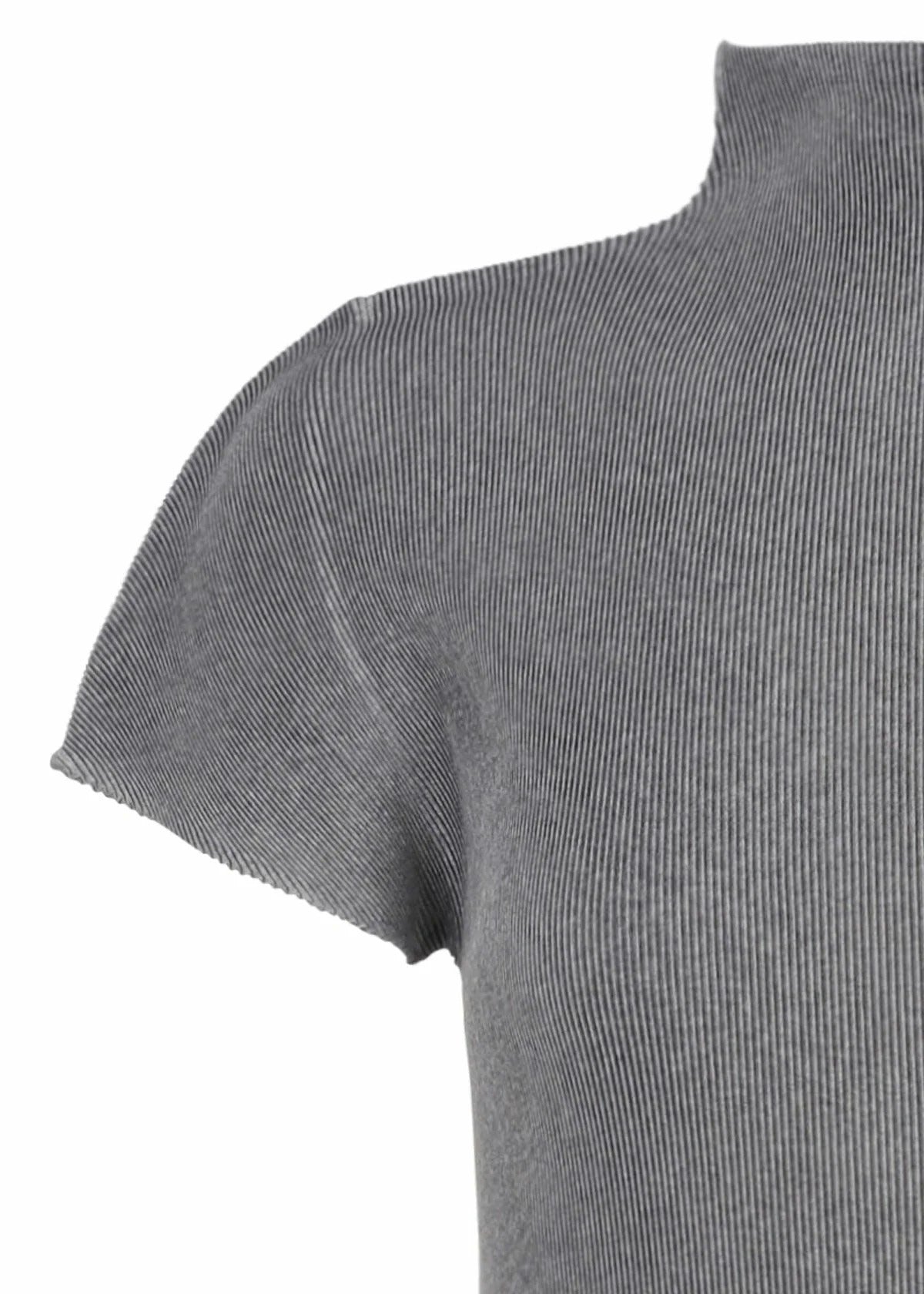 Issey Miyake Mist Basics plisovaný top světle šedý vel. 3