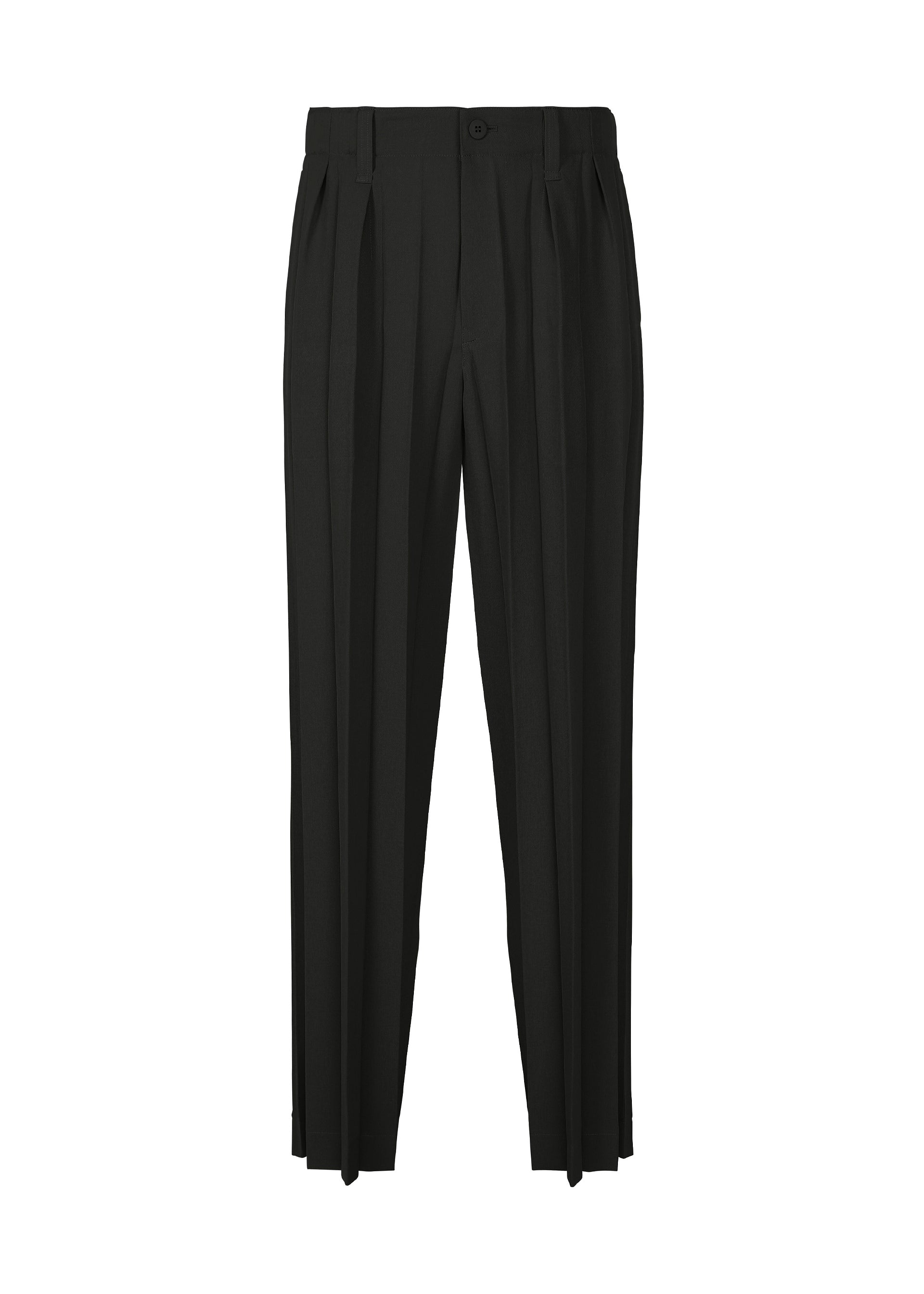 Issey Miyake Edge Ensemble plisované kalhoty černá
