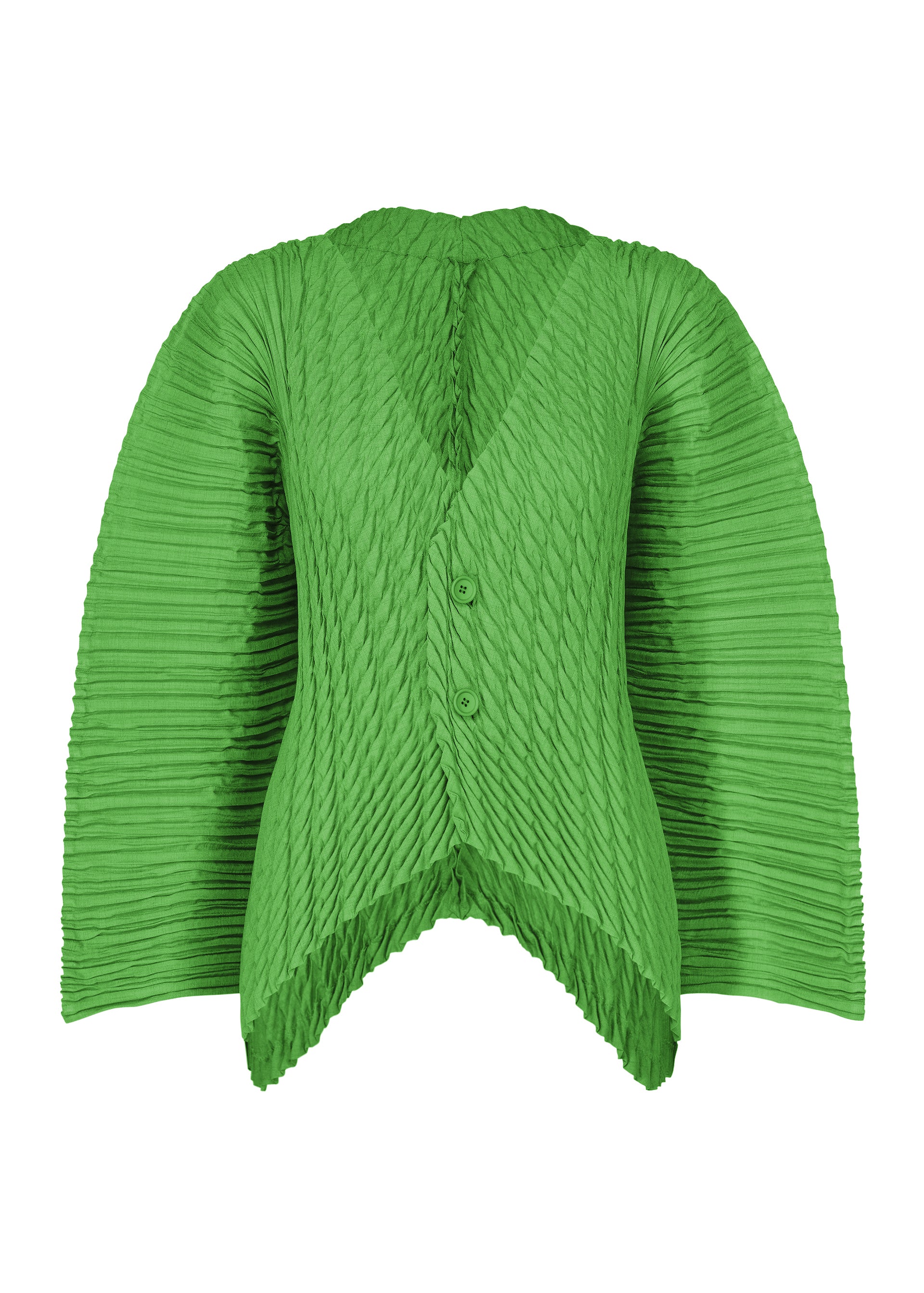 Issey Miyake UNFURLING PLEATS kardigan zelený
