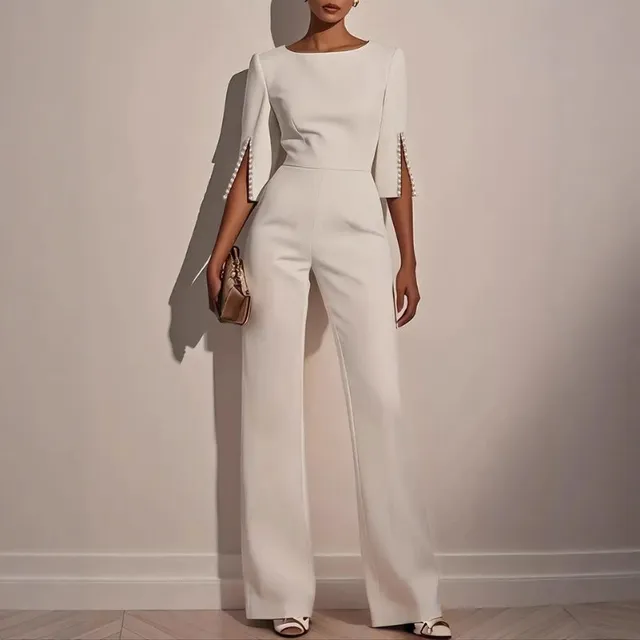 Norielle elegantní overal s kápovými rukávy černý